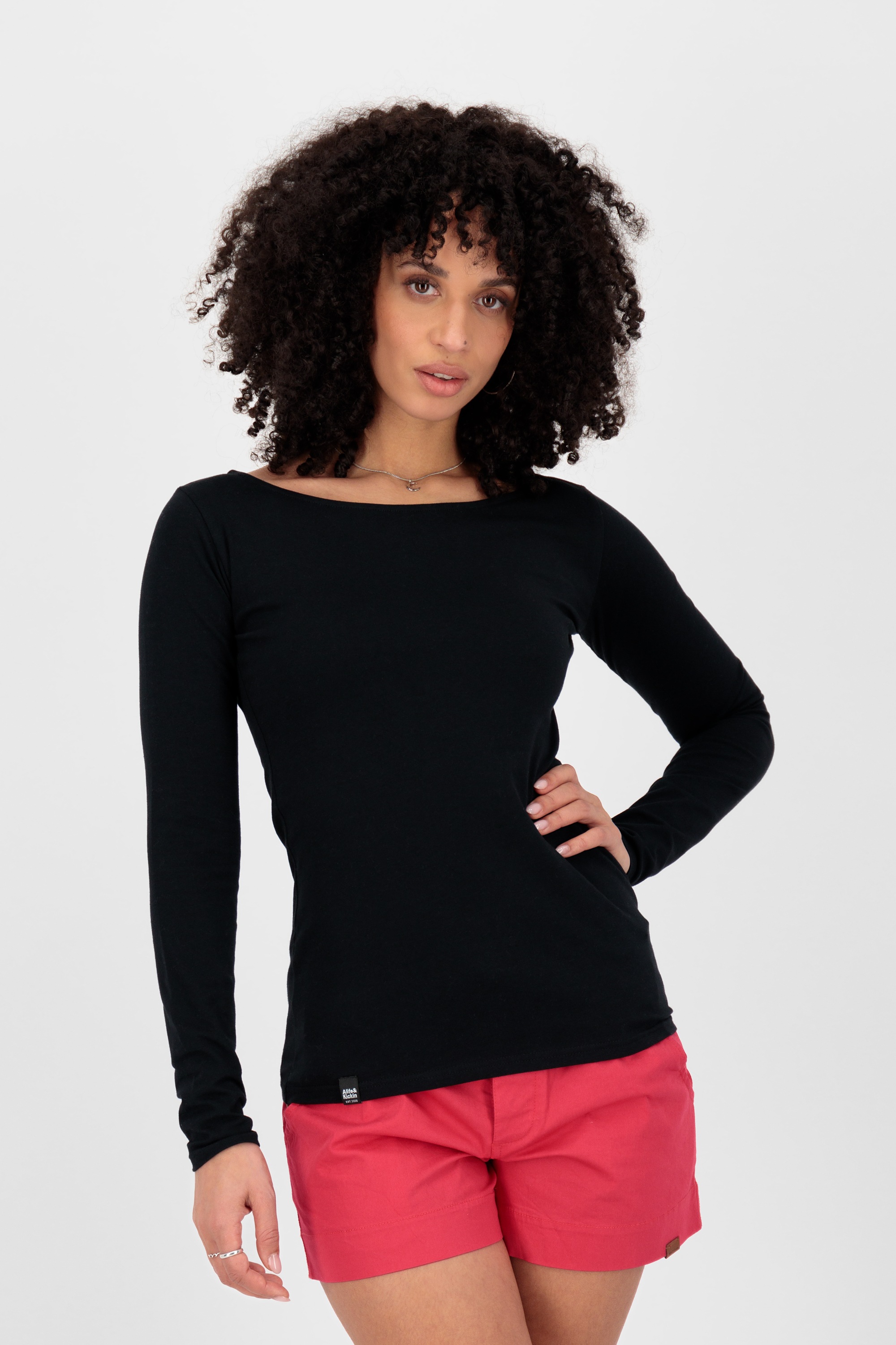 Alife & Kickin Langarmshirt "Damen FinjaAK A" Einfarbiges Longsleeve mit Ru günstig online kaufen