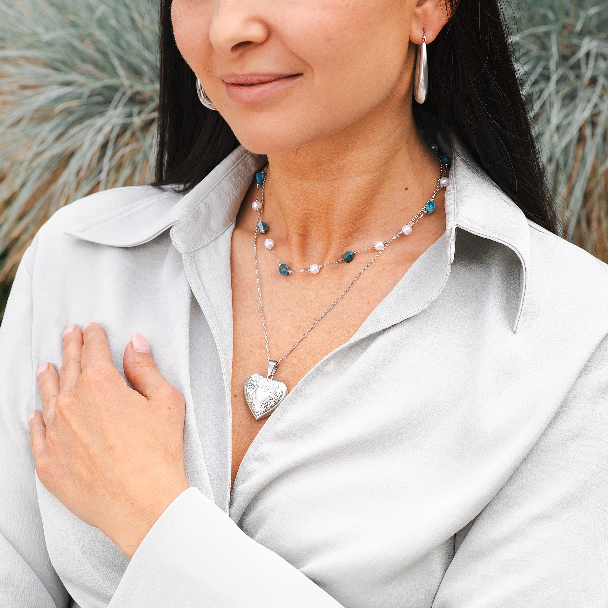 Adelia´s Kette ohne Anhänger »Damen Halskette mit Anhänger – Medaillon aus Edelstahl« Ideal als Geschenk zum einen besonderen Tag