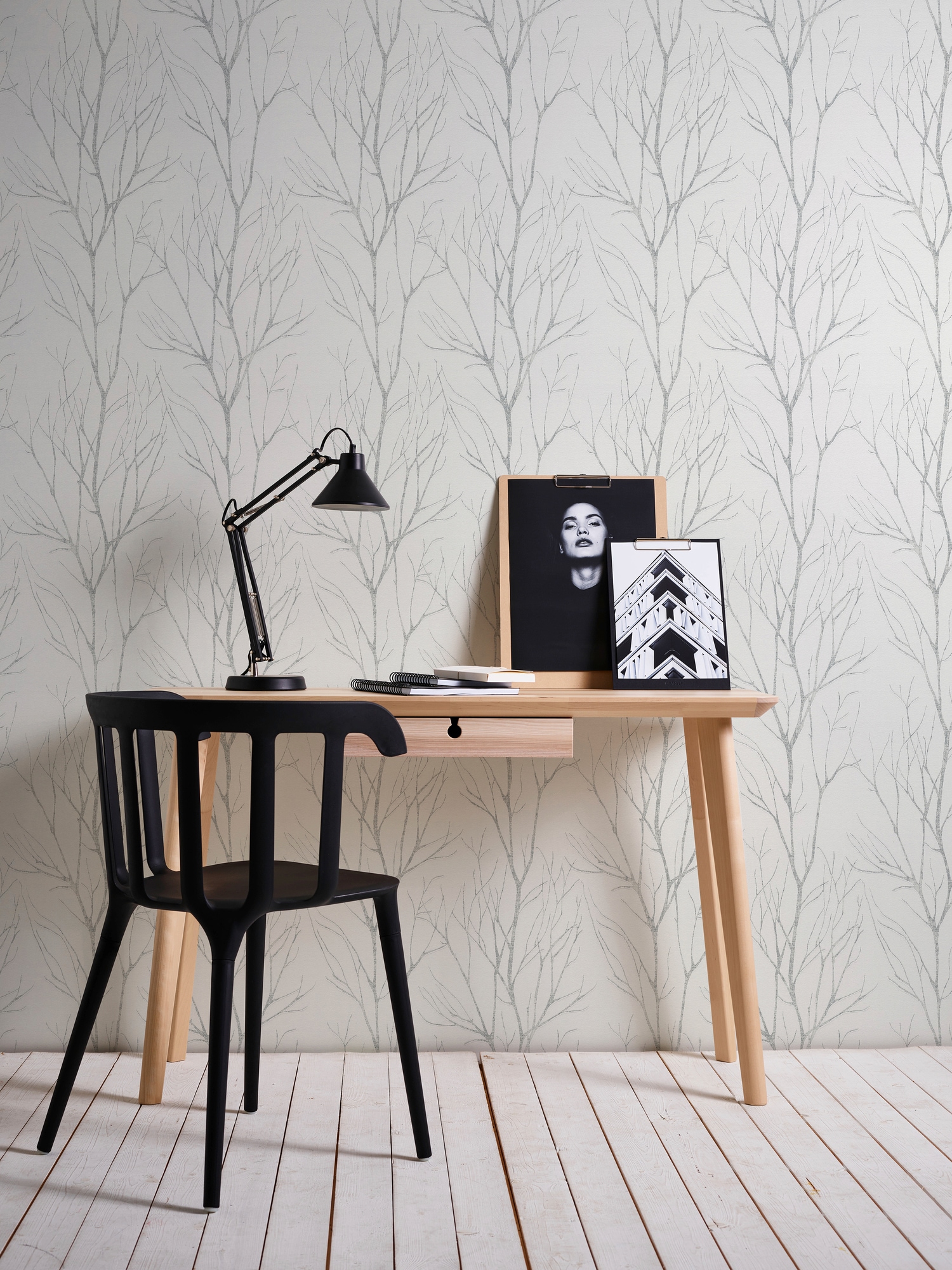 A.S. Création Vliestapete »Attractive 2 Tapete Äste«, matt-gemustert-neutral, Waldtapete Äste Baumtapete strukturiert Tapeten Flur Design Wandtapete