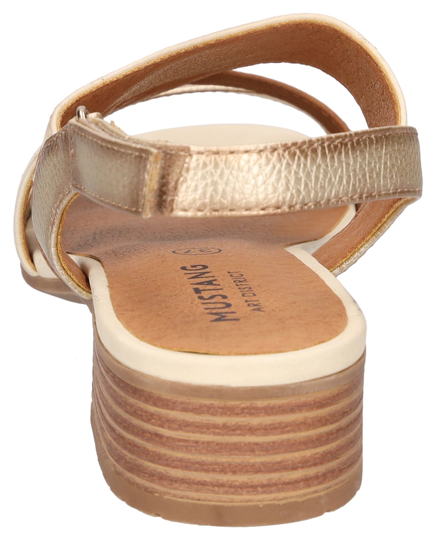 Mustang Shoes Sandalette, Sandalette, Festtagsschuh mit Metallic-Einsätzen