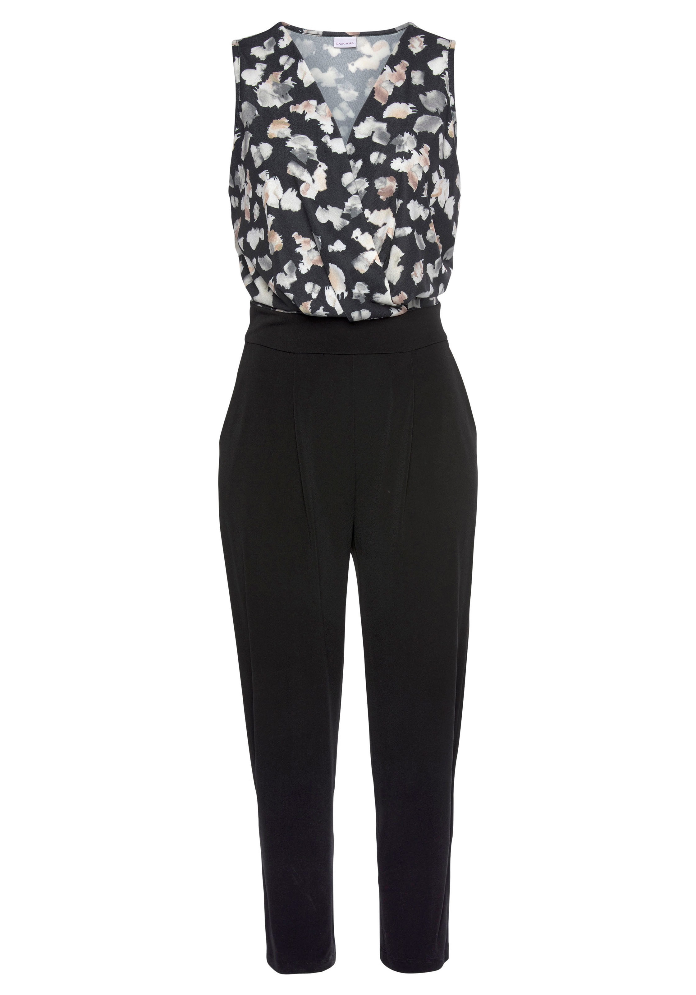 LASCANA Overall mit bedrucktem Oberteil, eleganter Jumpsuit, Business-Look, günstig online kaufen