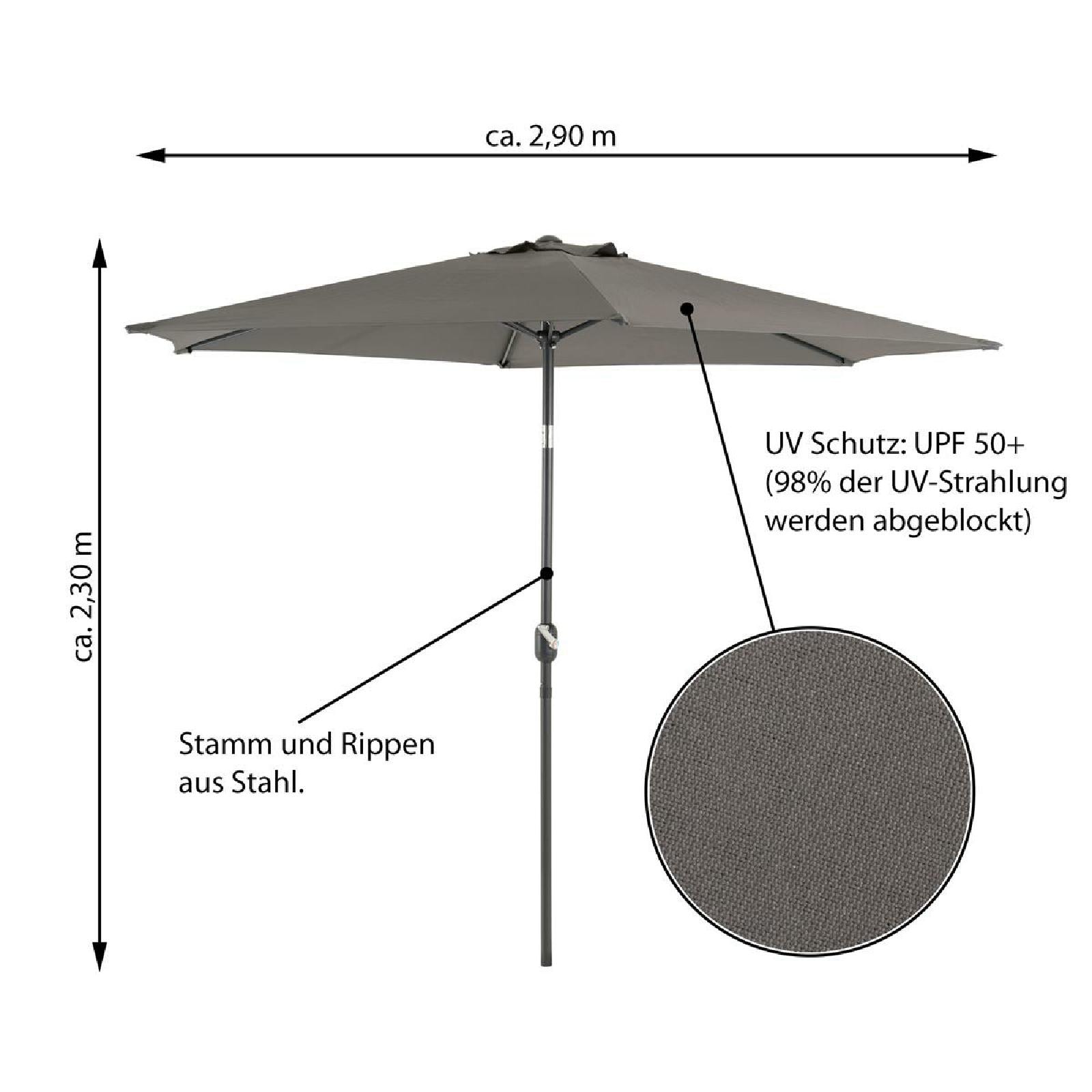 VCM Sonnenschirm »Sonnenschirm Spannweite Ø 2,90m«