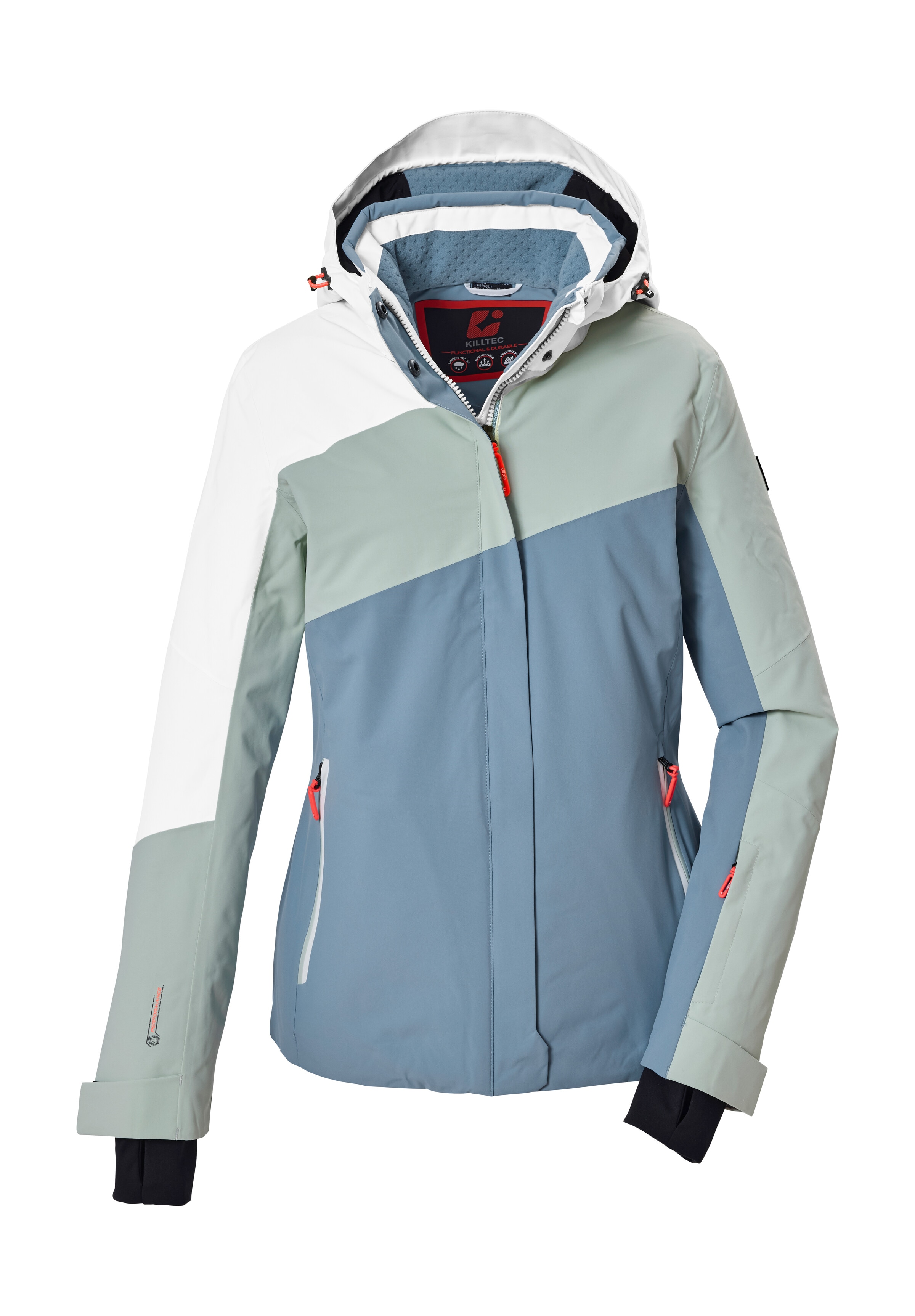 Killtec Skijacke "KSW 101 WMN SKI JCKT" Wind- und wasserdichte Damenjacke mit Colourblock-Design