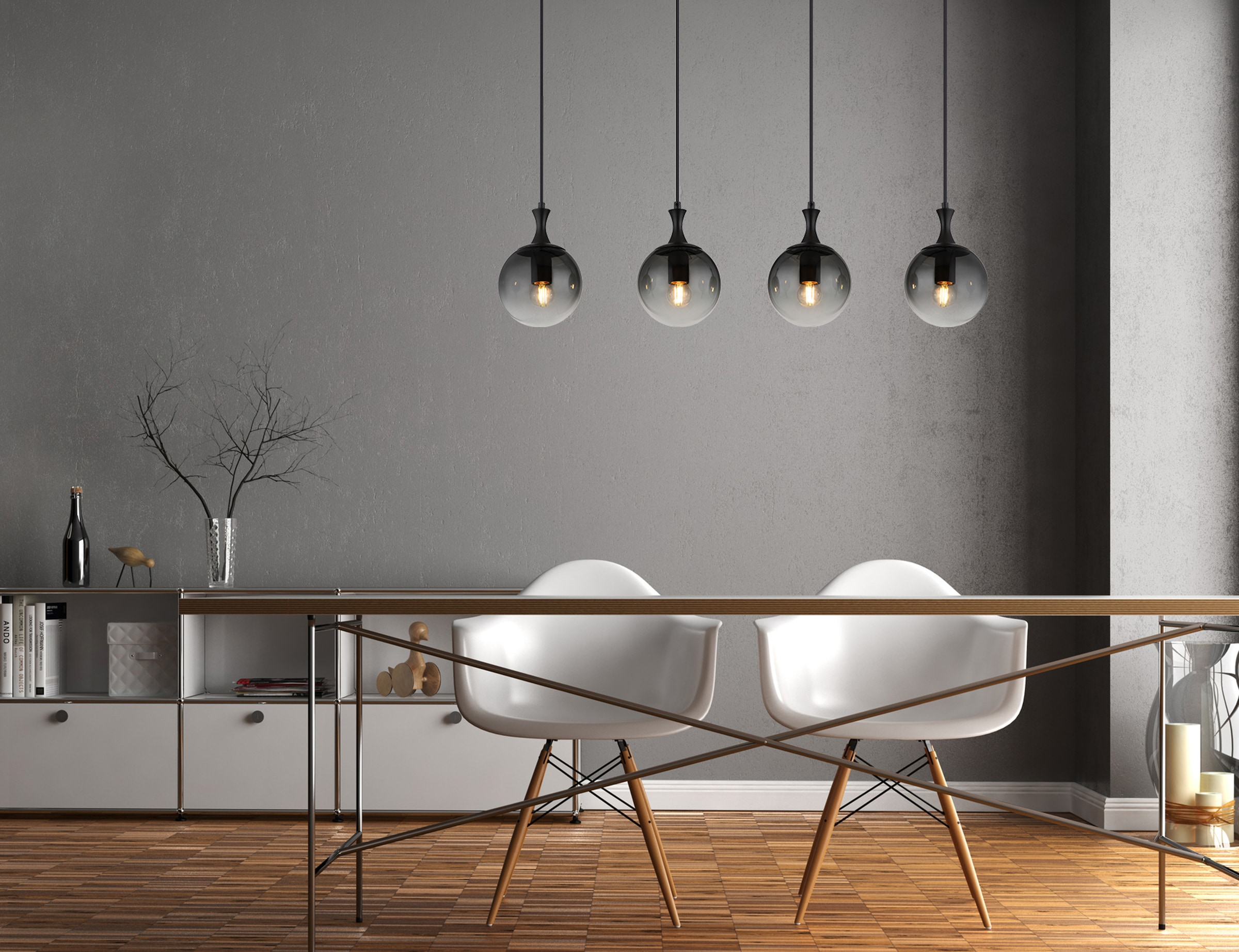 GLOBO LIGHTING Hängeleuchte »DALTON«, Leuchtmittel E27 | ohne Leuchtmittel, Hängelampe/Pendelleuchte/Esszimmer/Wohnzimmer/Esstisch