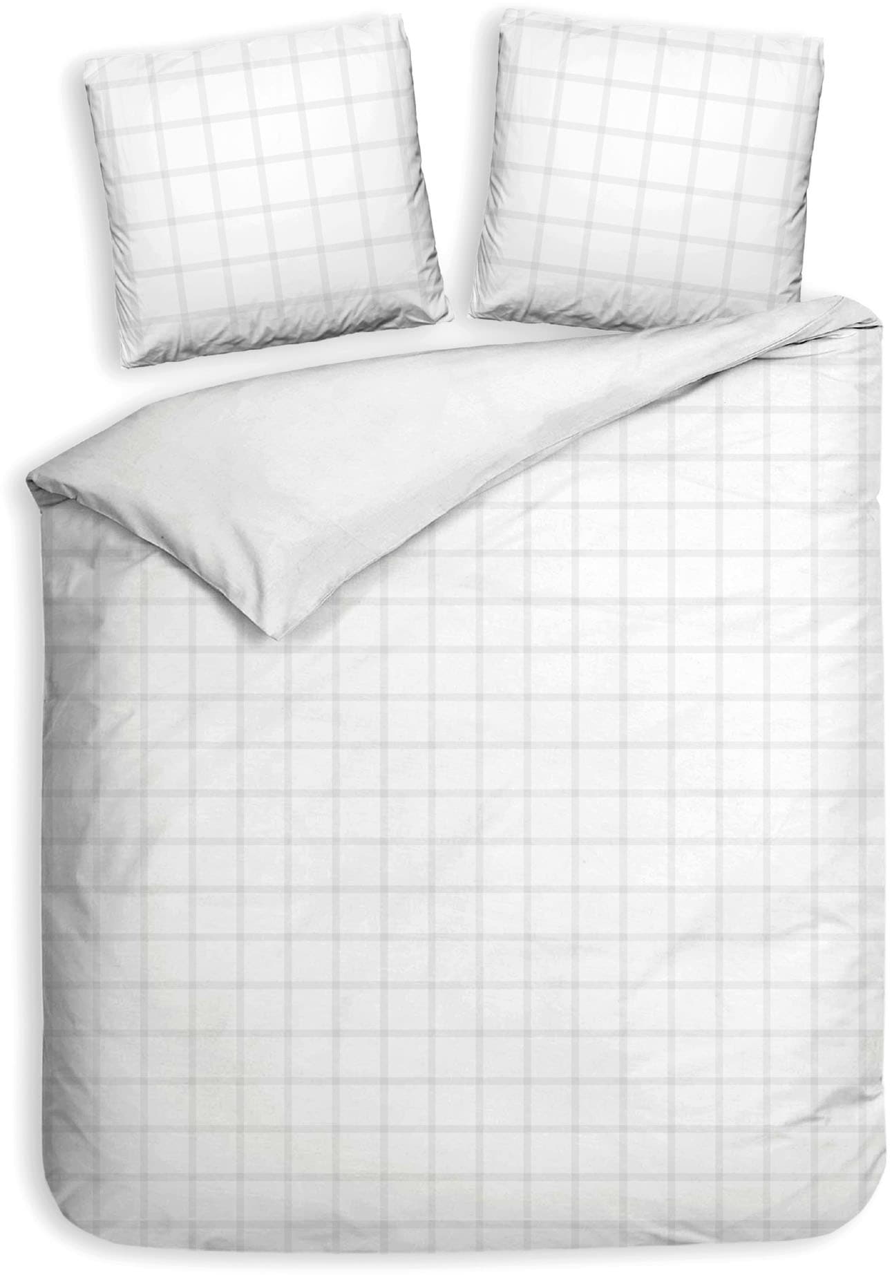 Heckett & Lane Wendebettwäsche "Diamante" 3 Stk. kariert, hochwertiges Mako günstig online kaufen