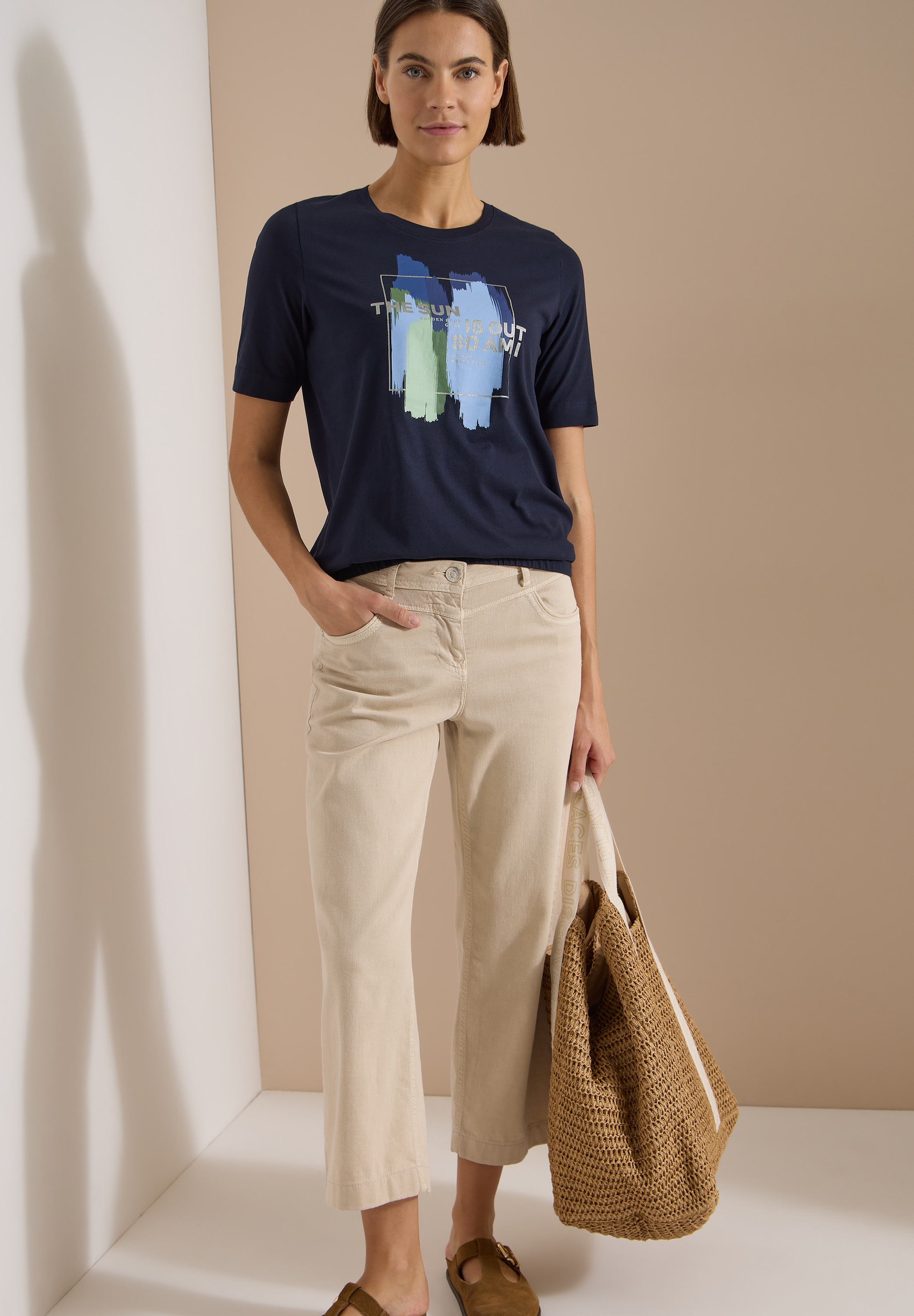 Cecil Kurzarmshirt Sommershirt mit Print