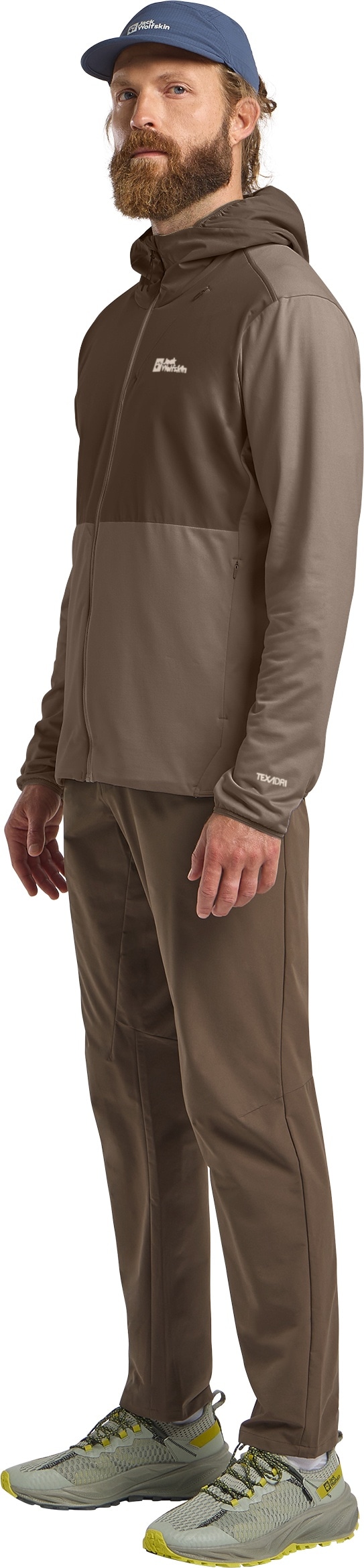 Jack Wolfskin Kapuzenfleecejacke »PRELIGHT TRAIL HOODY M«, mit Kapuze