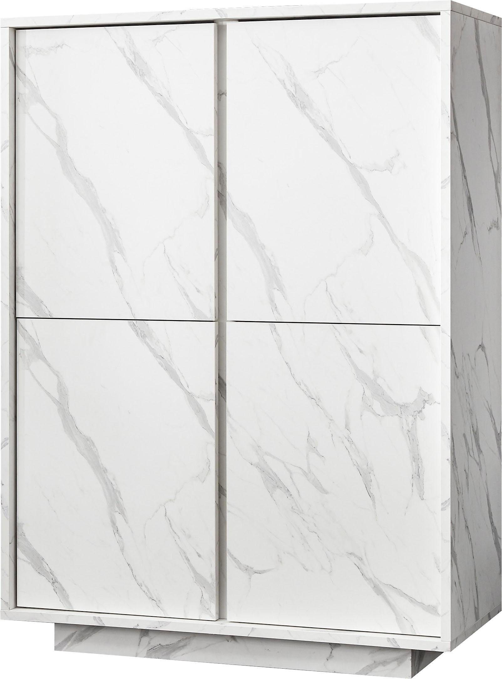 Home affaire Highboard "Carrara" grifflos günstig online kaufen