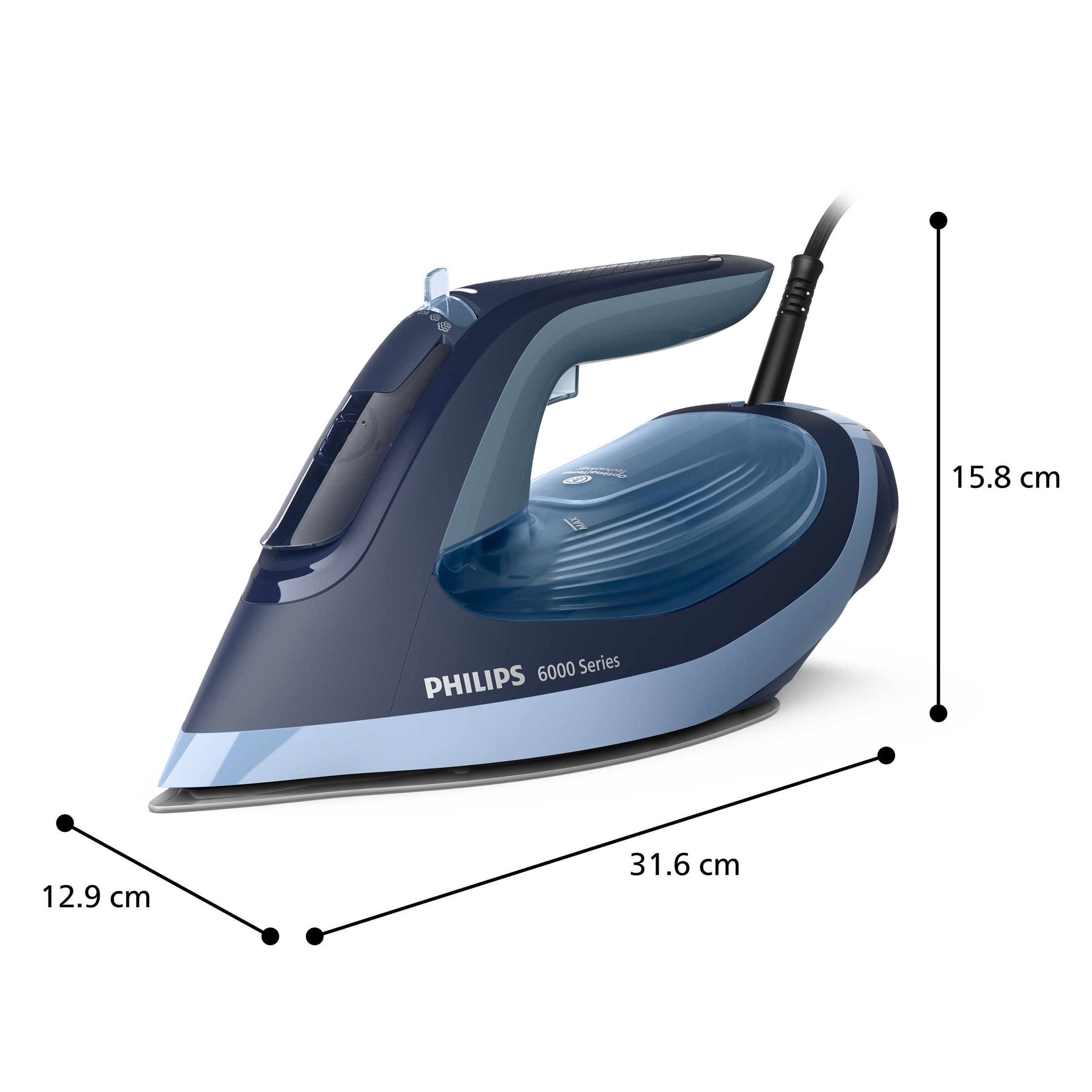 Philips Dampfbügeleisen »DST6120/20 6000 Series High-End mit 4 Dampfeinstellungen« 2600 W 2600 W, SteamGlide Plus, mit 300 ml Wassertank und 190 g Dampfstoß