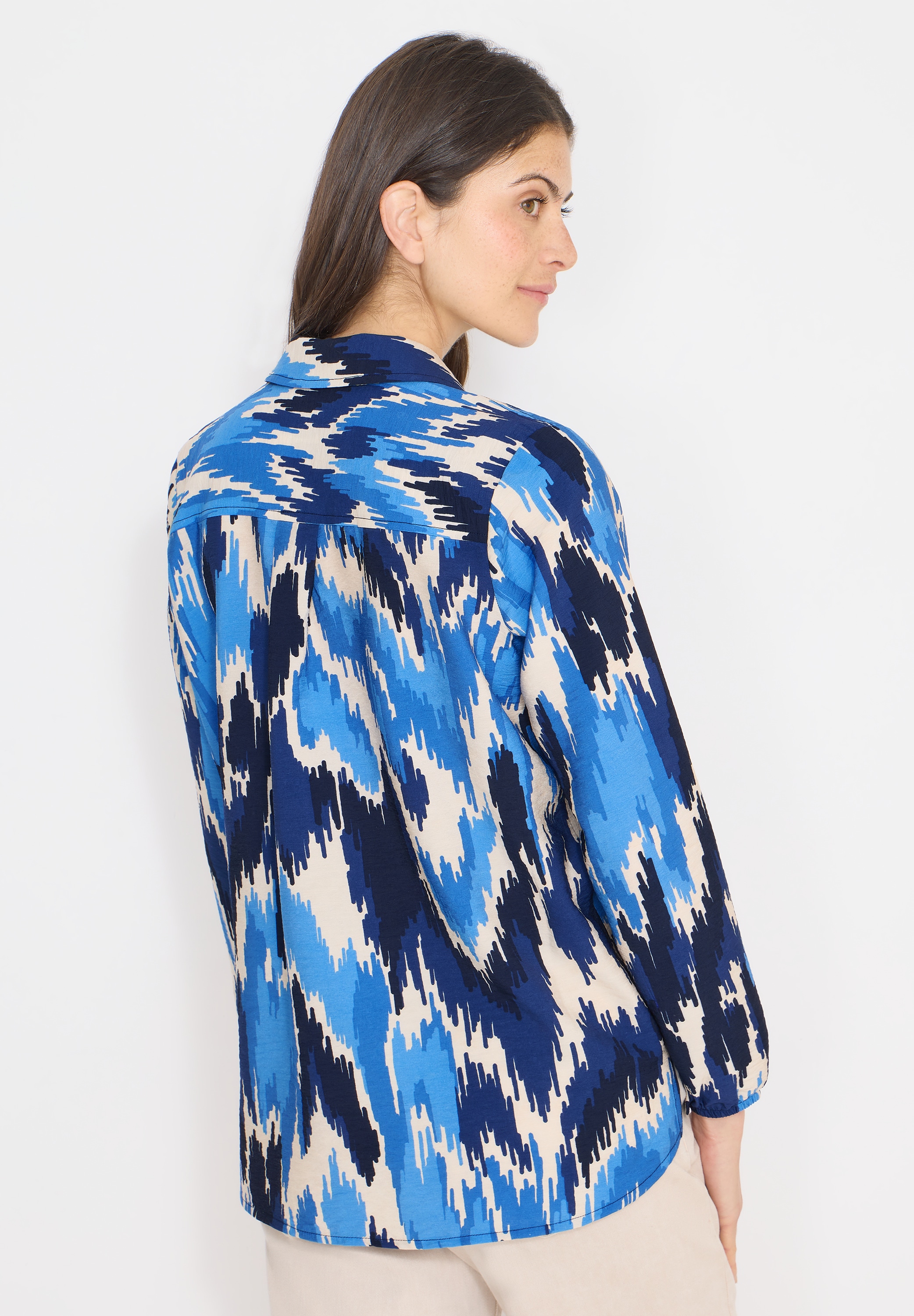 Cecil Langarmbluse mit Materialmix