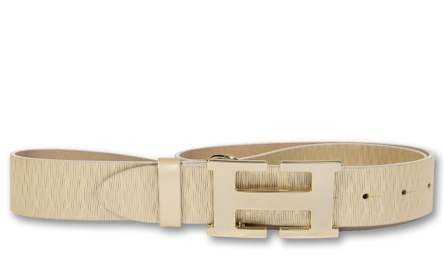 Silbergift Koppelgürtel »Koppelgürtel mit beeindruckender Goldschließe in H-Form«