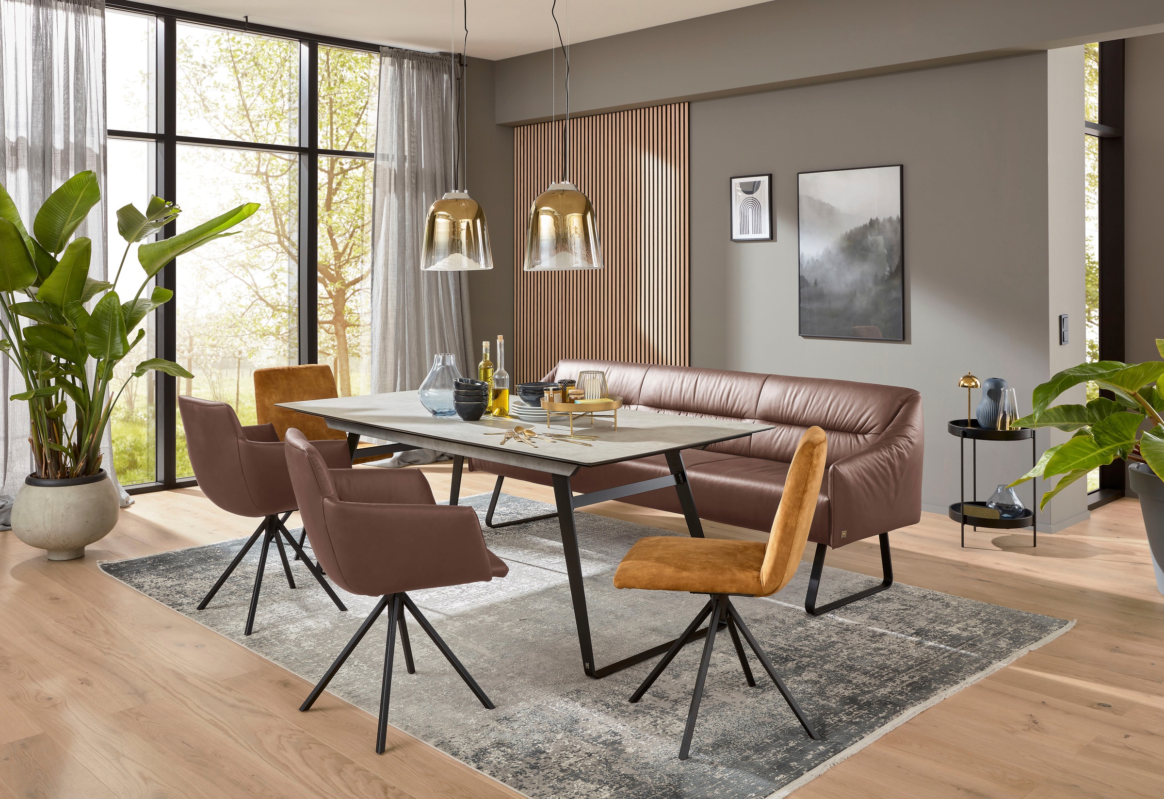 Musterring Essbank "JustB SP500" 1 Stk. tlg. Metallkufe schwarz, verschiede günstig online kaufen