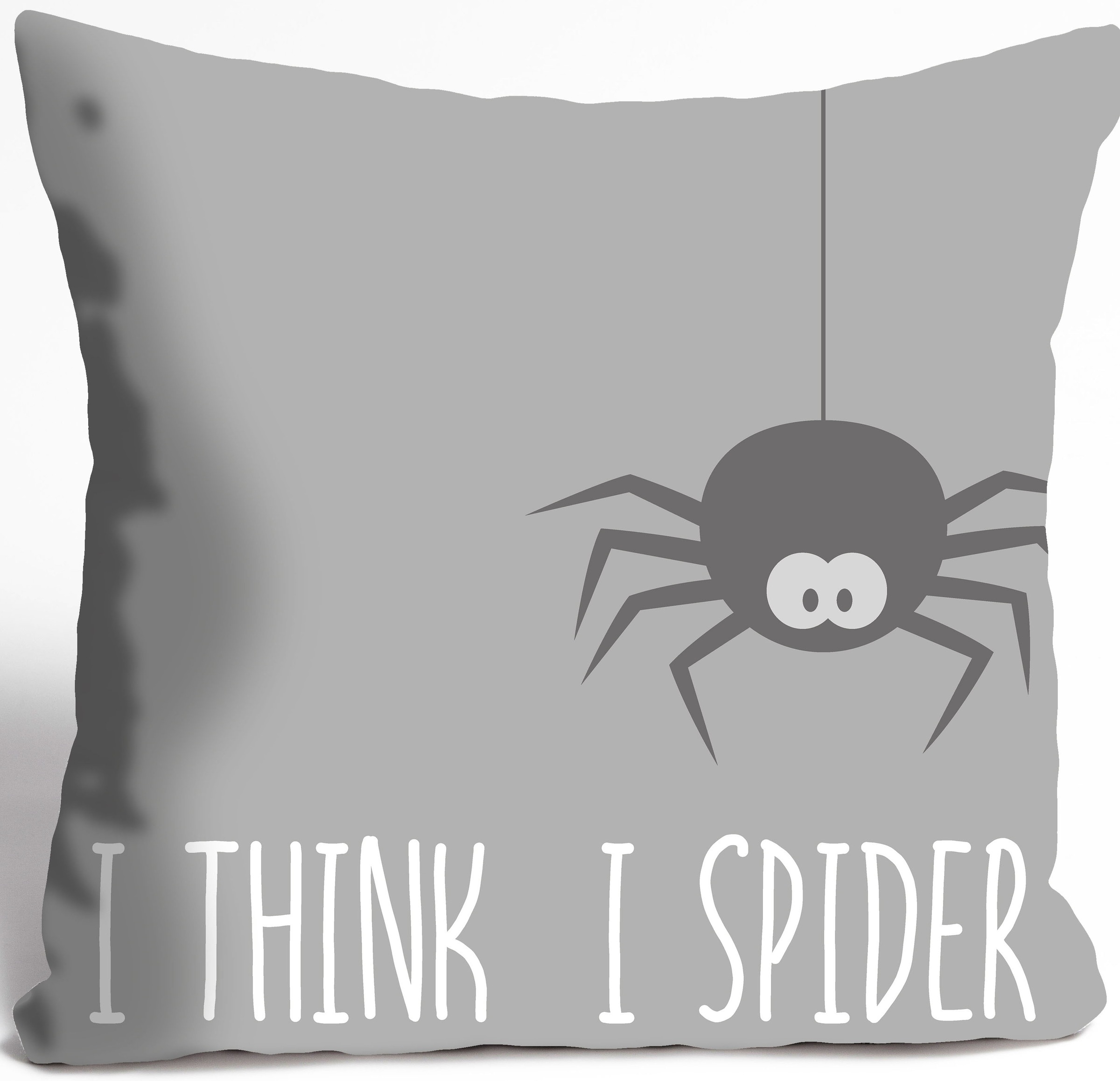 queence Dekokissen "I THINK I SPIDER" Kissenhülle,I think I spider,Spruch,W günstig online kaufen