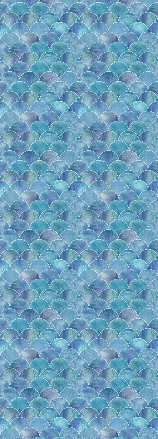 QUEENCE Vinyltapete "Charlie", B/L: 0,9mm x 2,5mm, Rollen:, blau, Tapeten, 90x250cm, selbstklebend, kinderleichte Anbringung,, Sticker