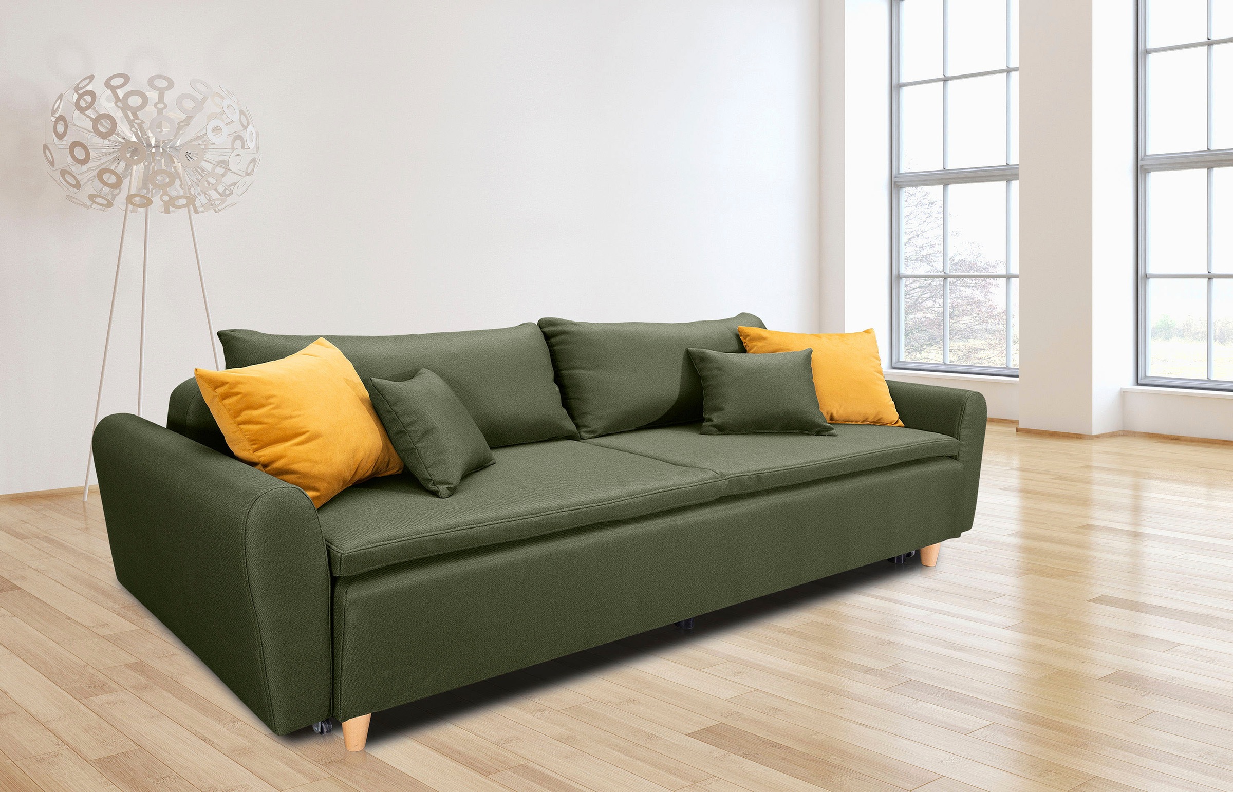 INOSIGN Schlafsofa »Anika«, mit Boxspringaufbau, Bettfunktion & Bettkasten, Dauerschlafsofa
