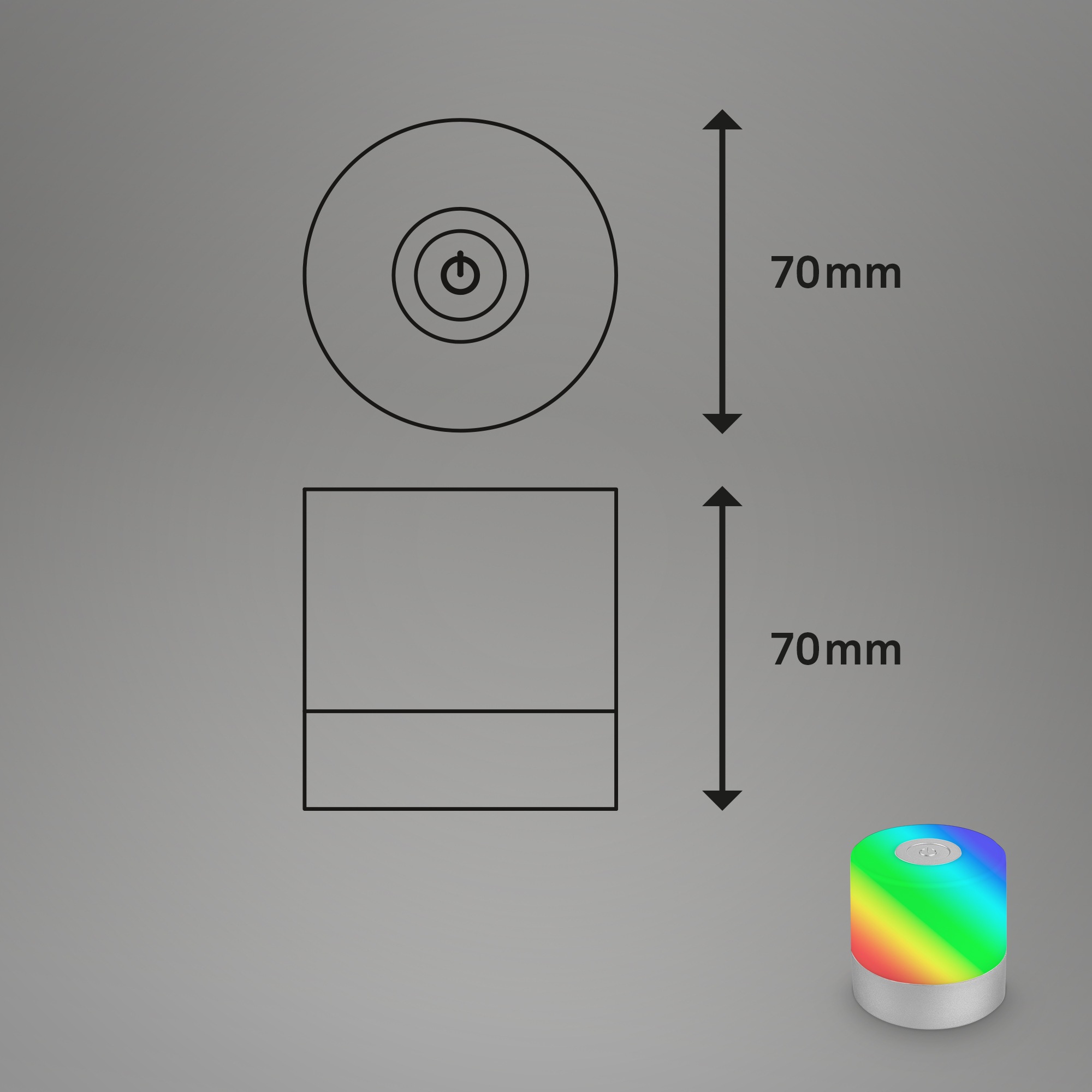 Briloner Leuchten LED Tischleuchte »SMAL«, Dimmfunktion, Ladung über USB-C