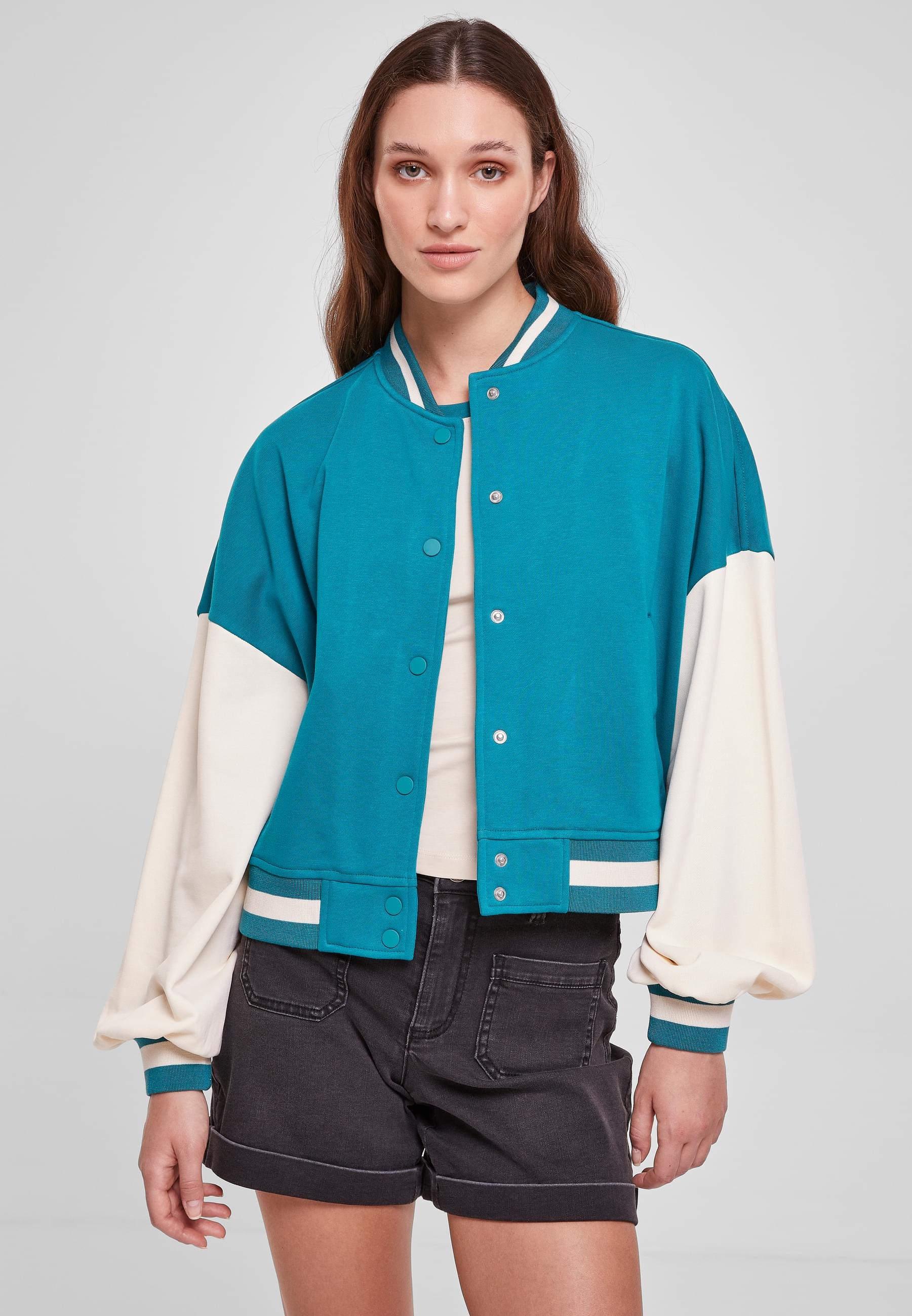 URBAN CLASSICS Collegejacke »Urban Classics Damen«, (1 St.), ohne Kapuze