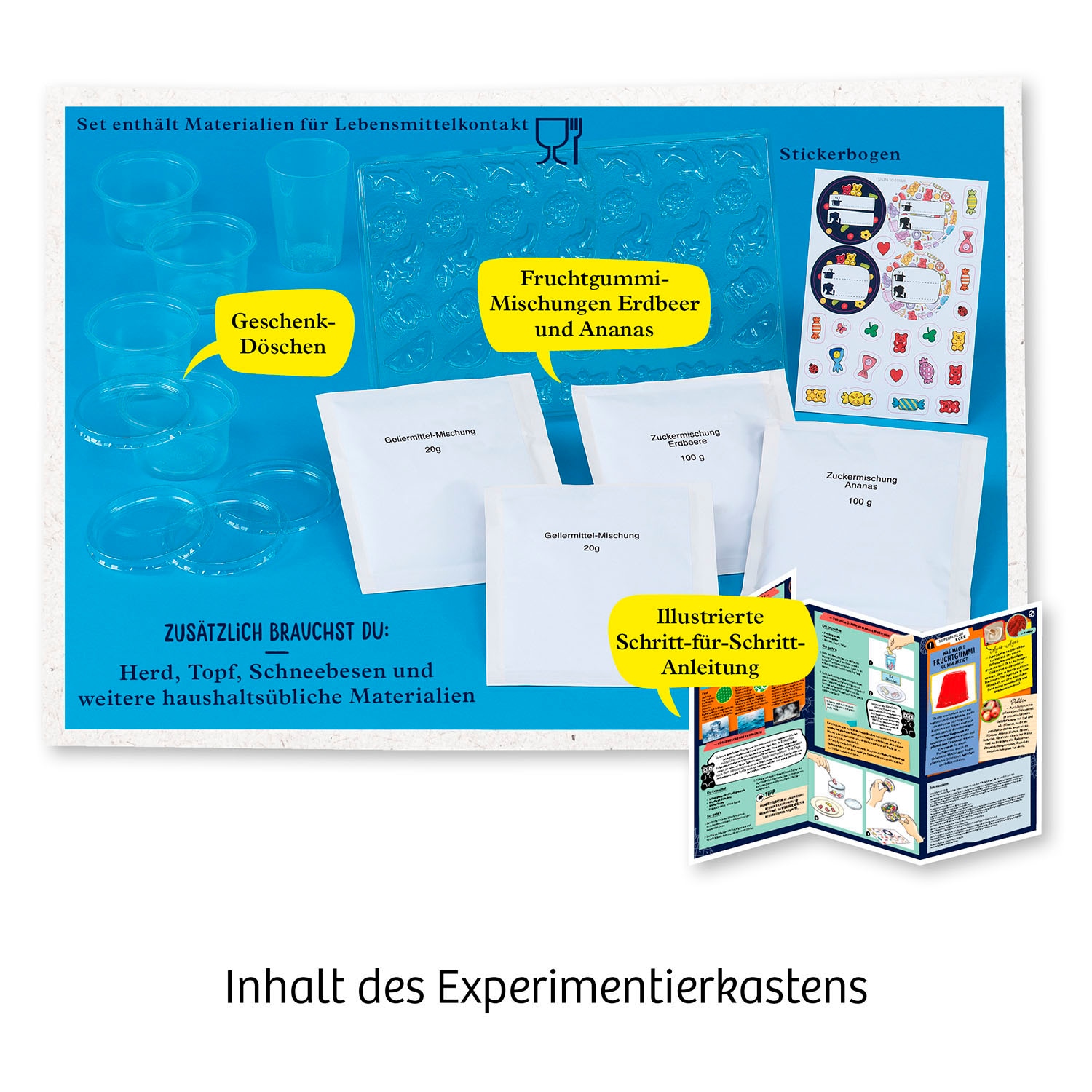 Kosmos Experimentierkasten »Fun Science Fruchtgummi-Labor«, Made in Germany