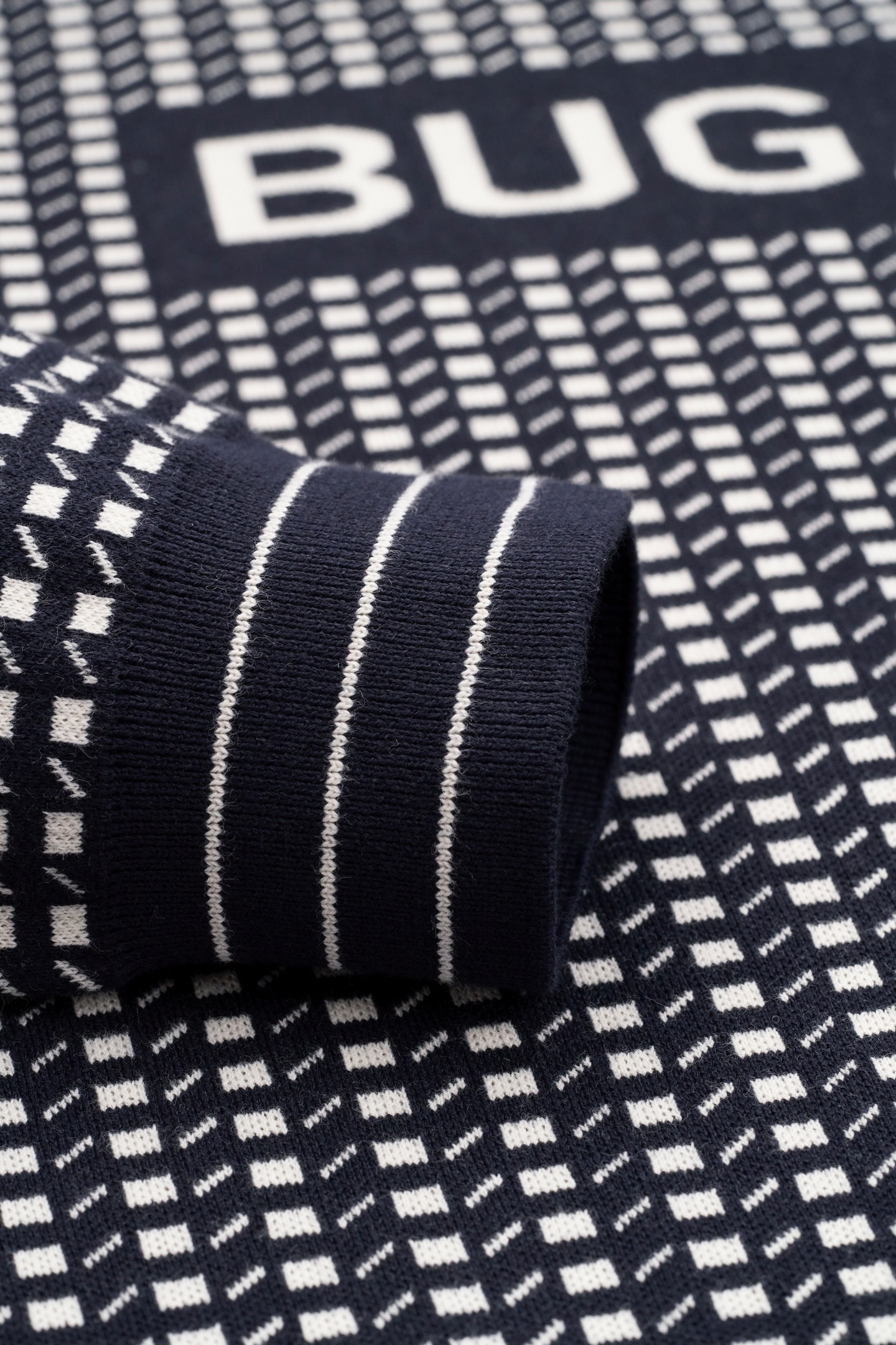 bugatti Strickpullover, mit präsentem Logo-Print
