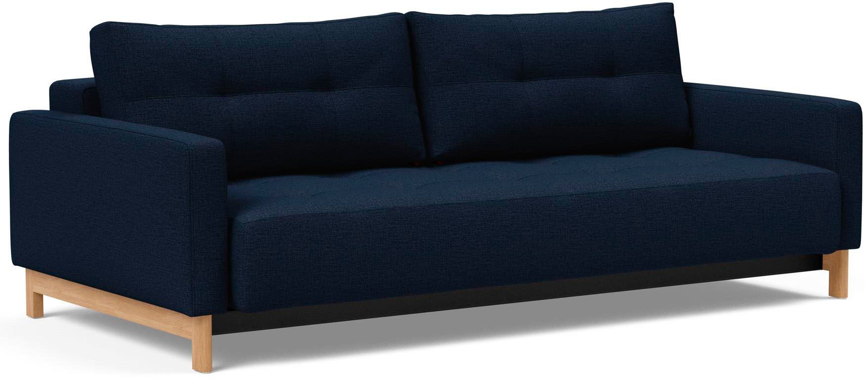 INNOVATION LIVING ™ Schlafsofa "Pyxis, 3-Sitzer Sofa mit extrabreiter Bettfunktion, Skandi-Design" Multifunktionssofa, extrabequem durch Taschenfederkern, Dauerschläfer