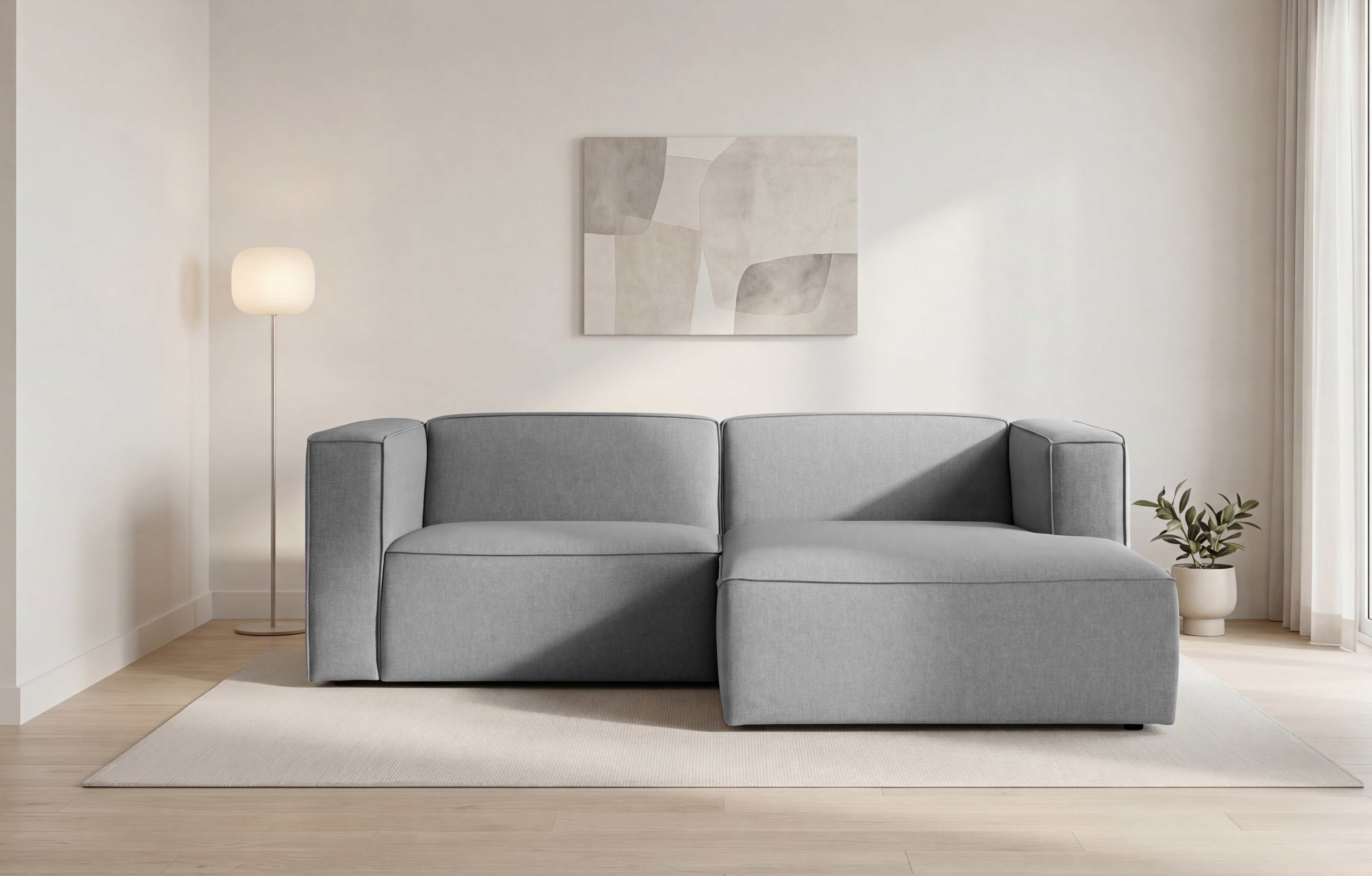 OTTO home Ecksofa "Dalby, L-Form," extra tiefe Sitzfläche, mit Kedernaht, angenehmer Sitzkomfort
