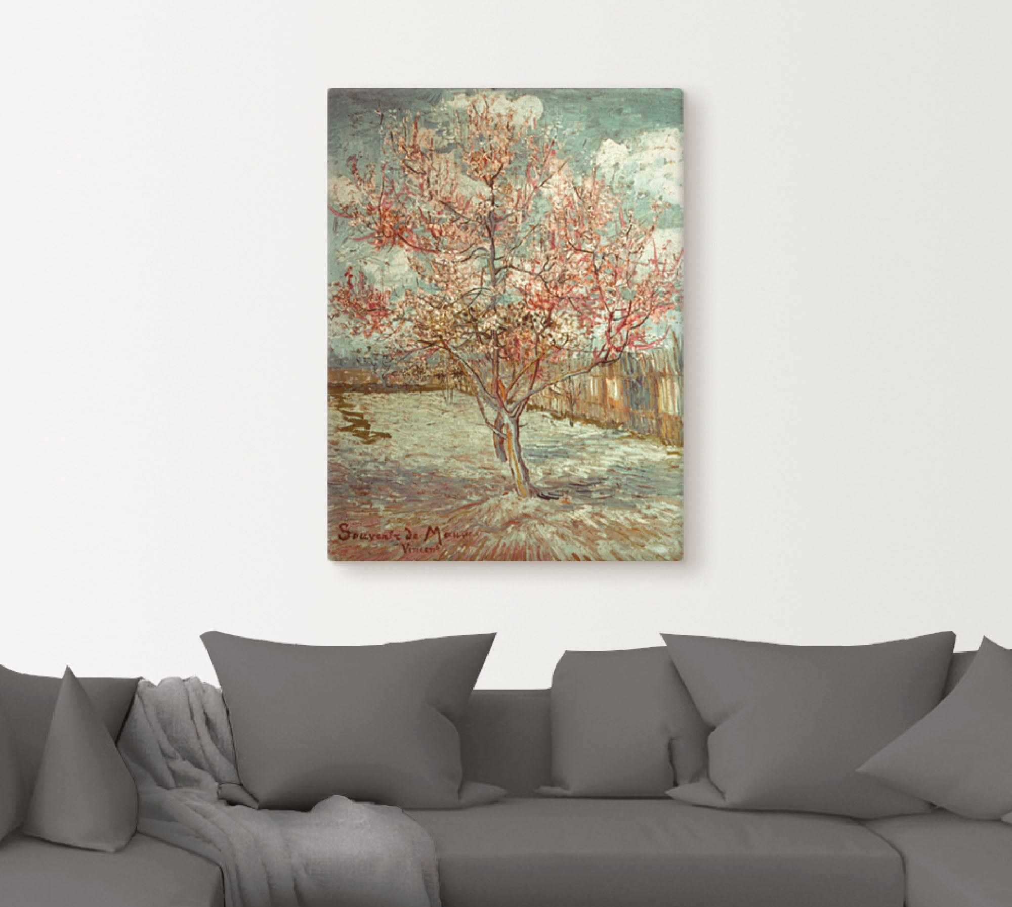 Artland Wandbild »Blühender Pfirsichbaum, 1888«, Wiesen & Bäume, (1 St.), als Alubild, Outdoorbild, Leinwandbild, Poster, Wandaufkleber