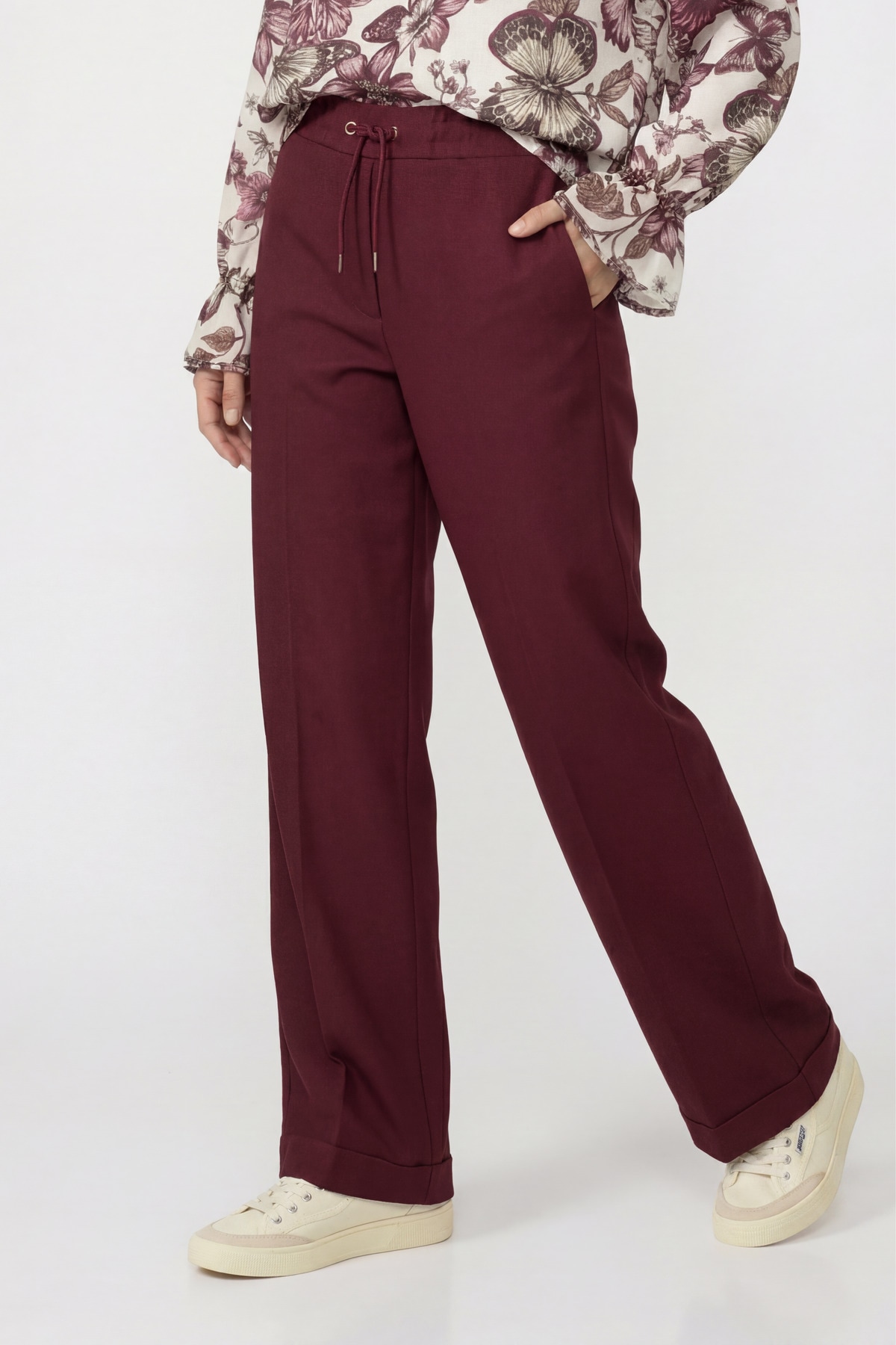 Monari Schlupfhose "Hose Basic Rippe 78cm" Regular fit mit elastischem Bund