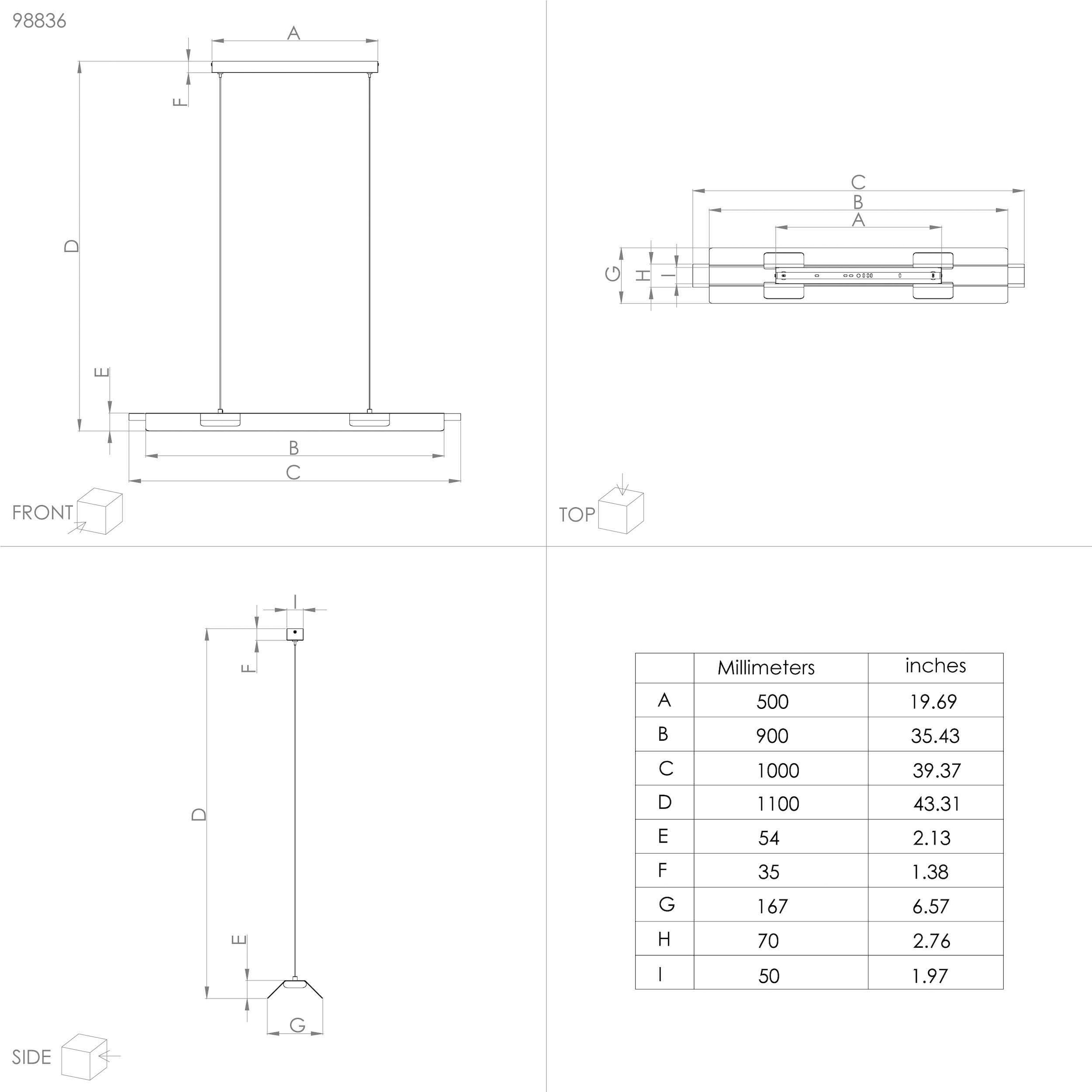 EGLO Hängeleuchte »ERMUA«, Leuchtmittel LED-Modul | LED fest integriert, Hängeleuchte in schwarz und braun aus Stahl, Holz - 27W - Warmweiß