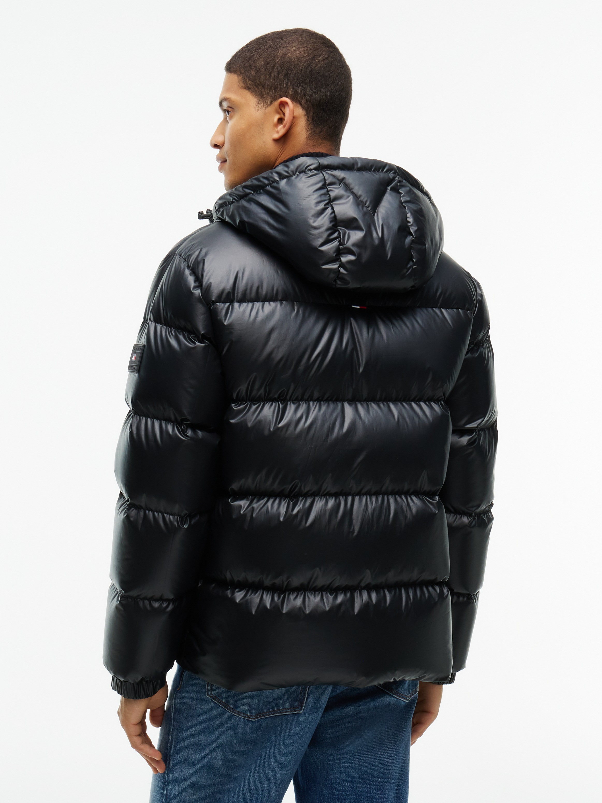 Tommy Hilfiger Daunenjacke »SHINY DOWN HOODED PUFFER« mit Kapuze