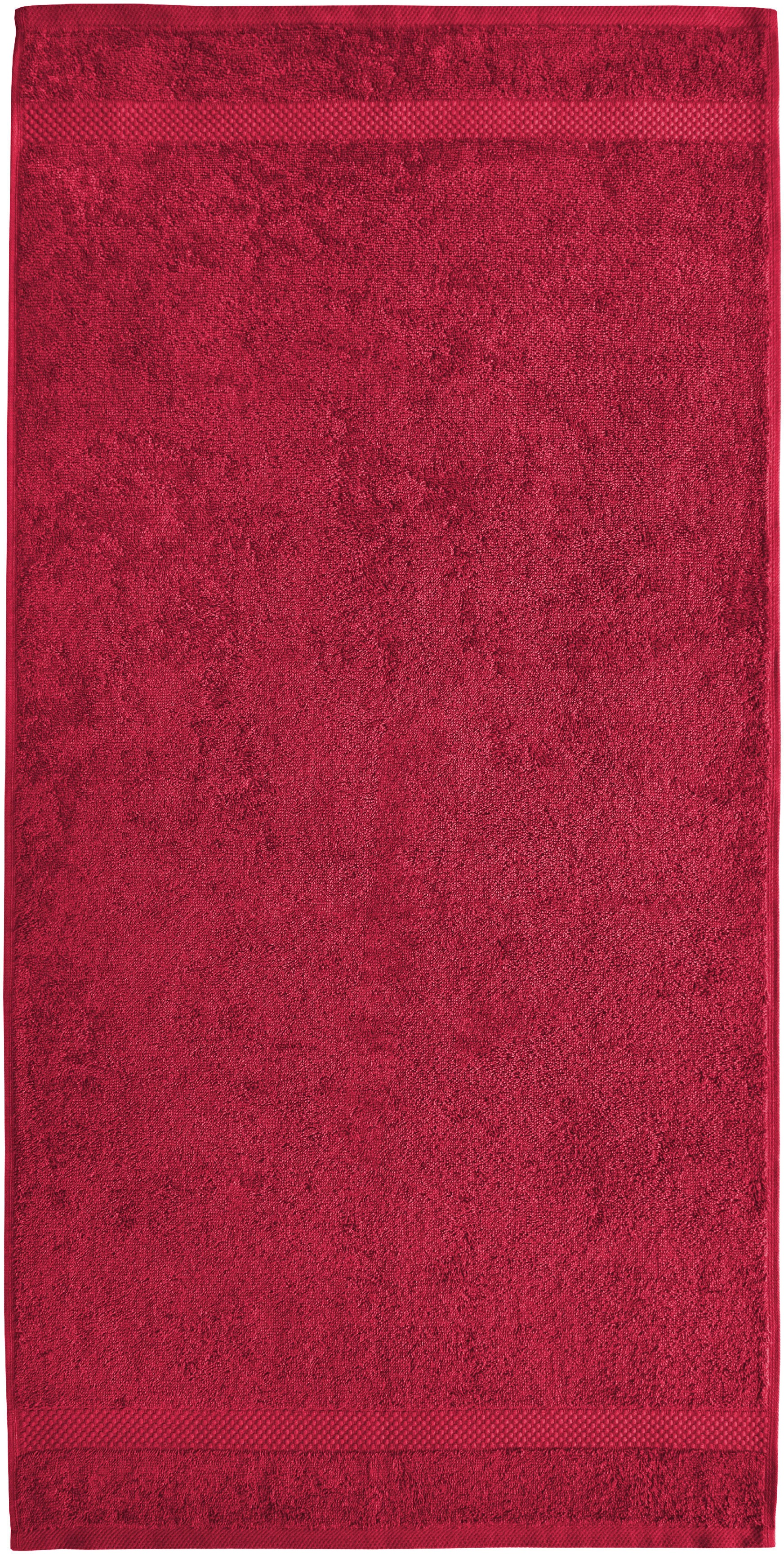 Duschtuch DYCKHOFF, B:70cm L:140cm, rot, Walkfrottier, Obermaterial: 100% Baumwolle, Handtücher, "Planet"