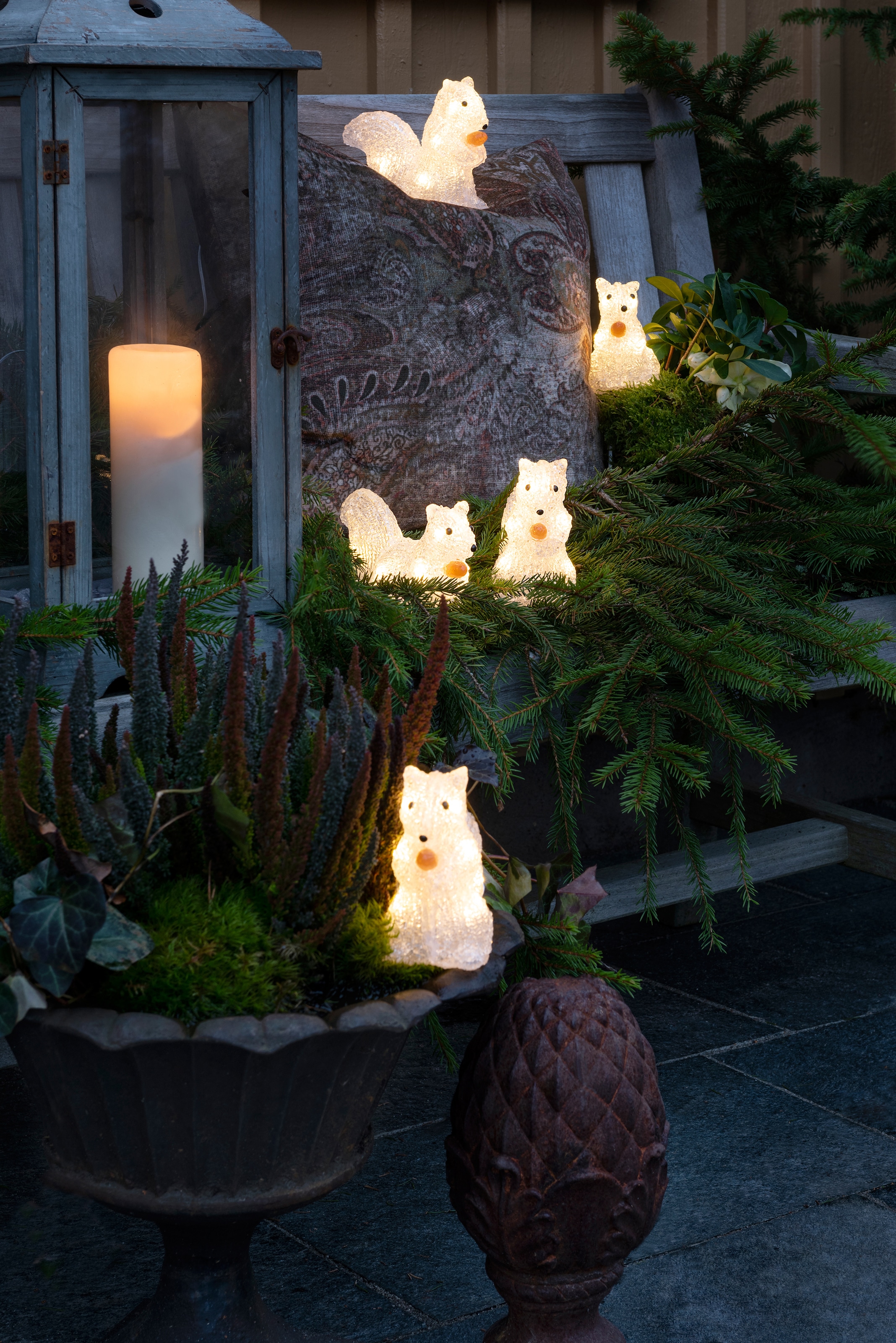 KONSTSMIDE LED-Lichterkette »Eichhörnchen, Weihnachtsdeko aussen«, mit 40 warmweissen Dioden
