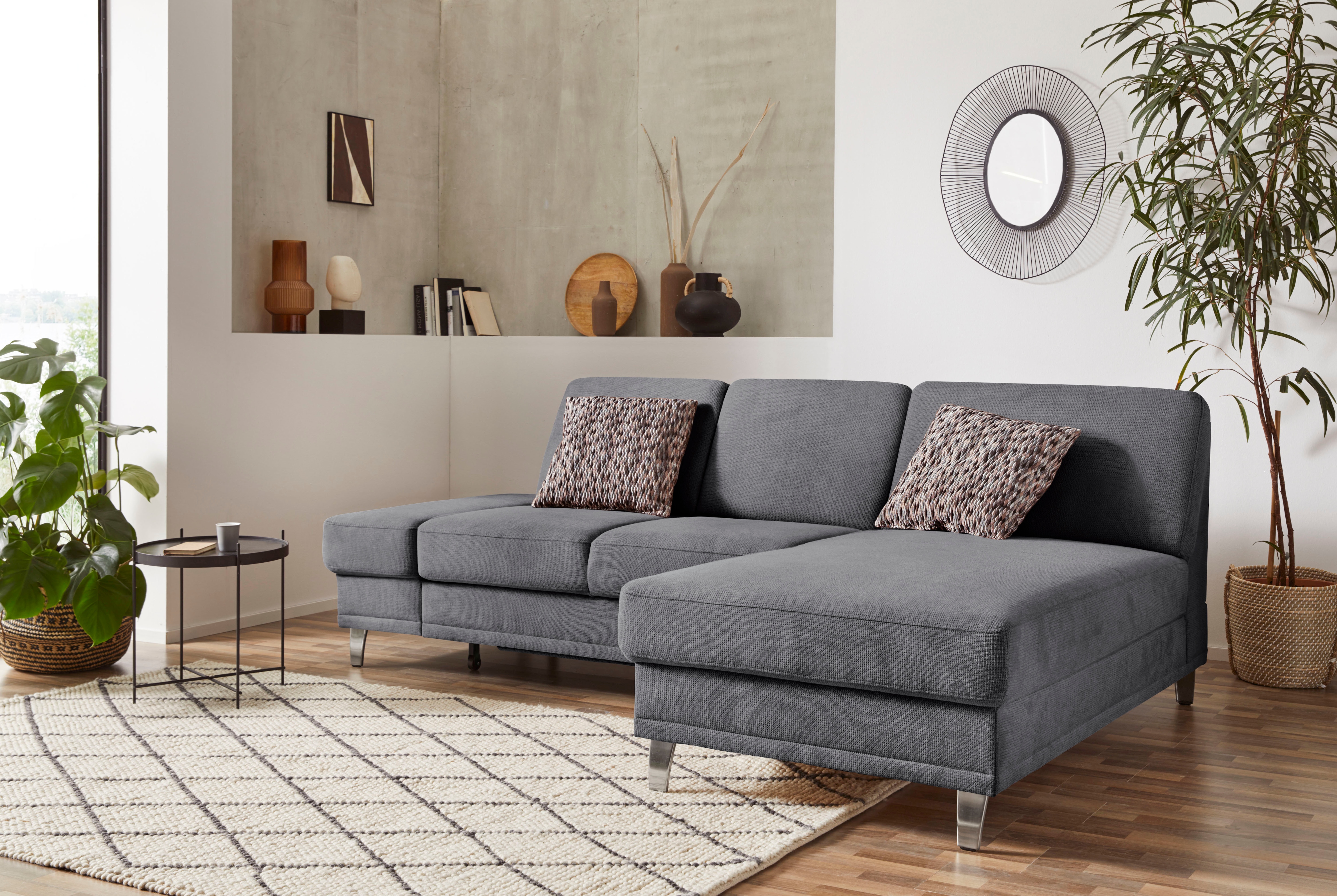 sit&more Ecksofa "Clio L-Form" optional Schlaffunktion oder Vorziehsitz und Bettkasten, Federkern
