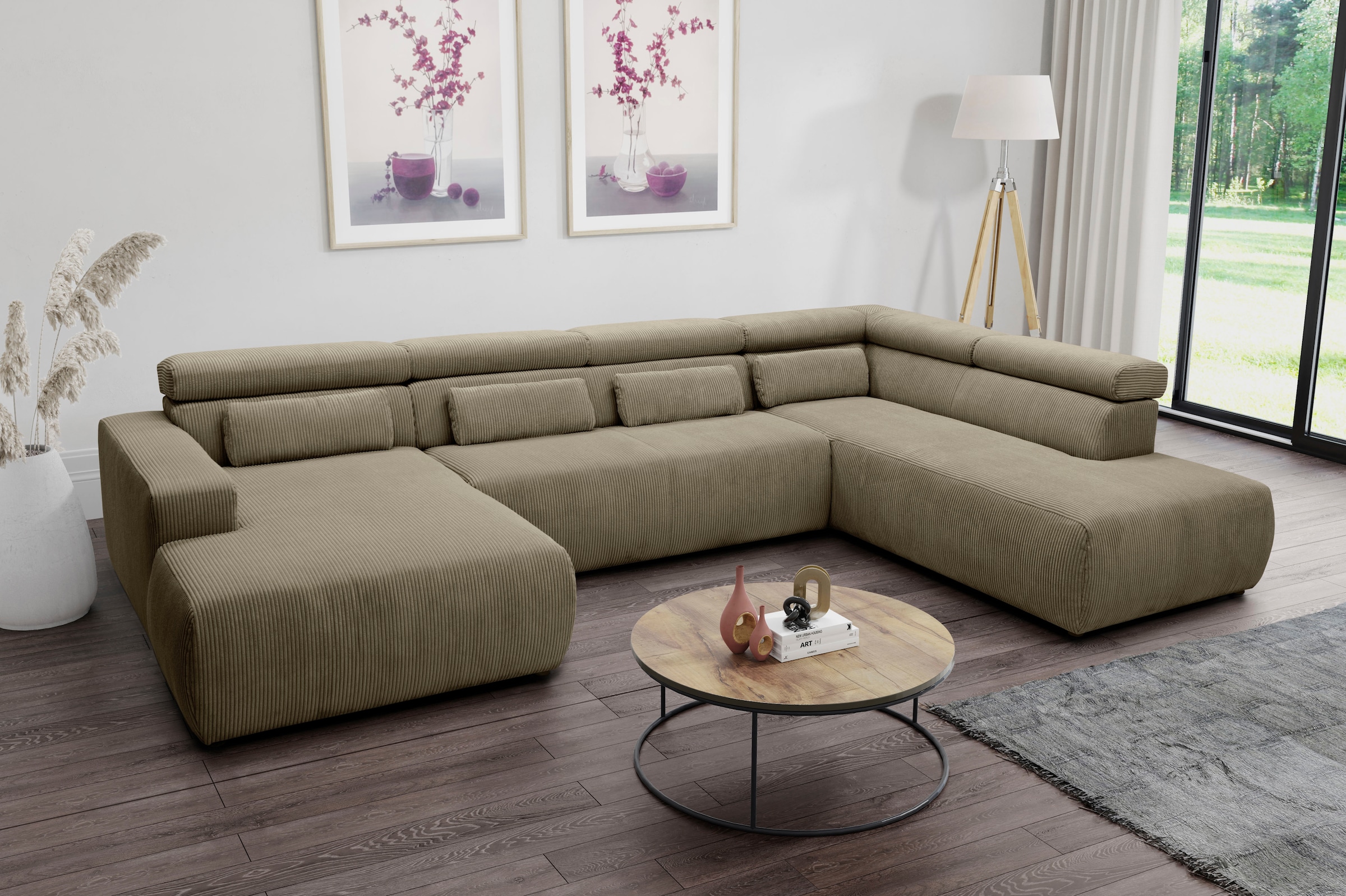 DOMO collection Wohnlandschaft Brandon viele Bezugsarten, incl. Nierenkisse günstig online kaufen