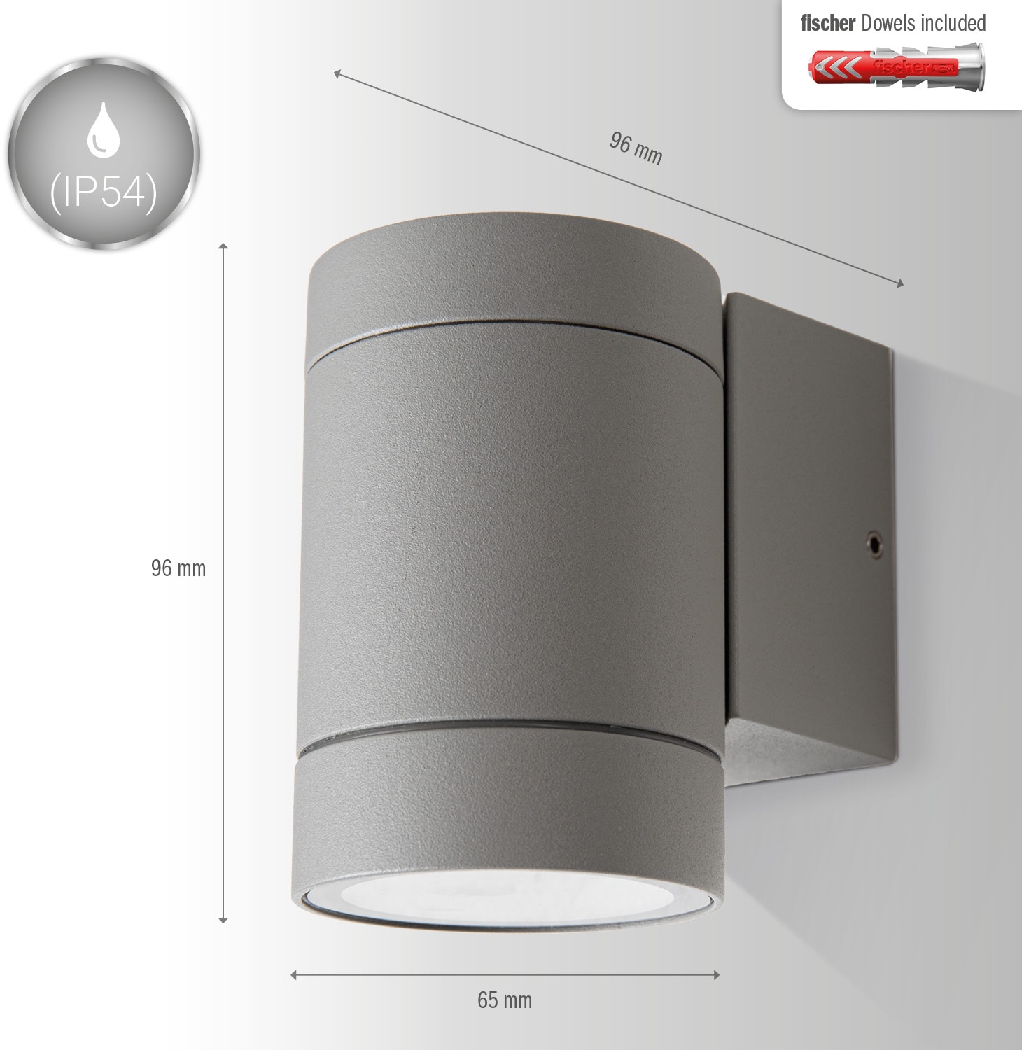 Paco Home LED Außenwandleuchte »LUSIWA«, Schutzart IP54