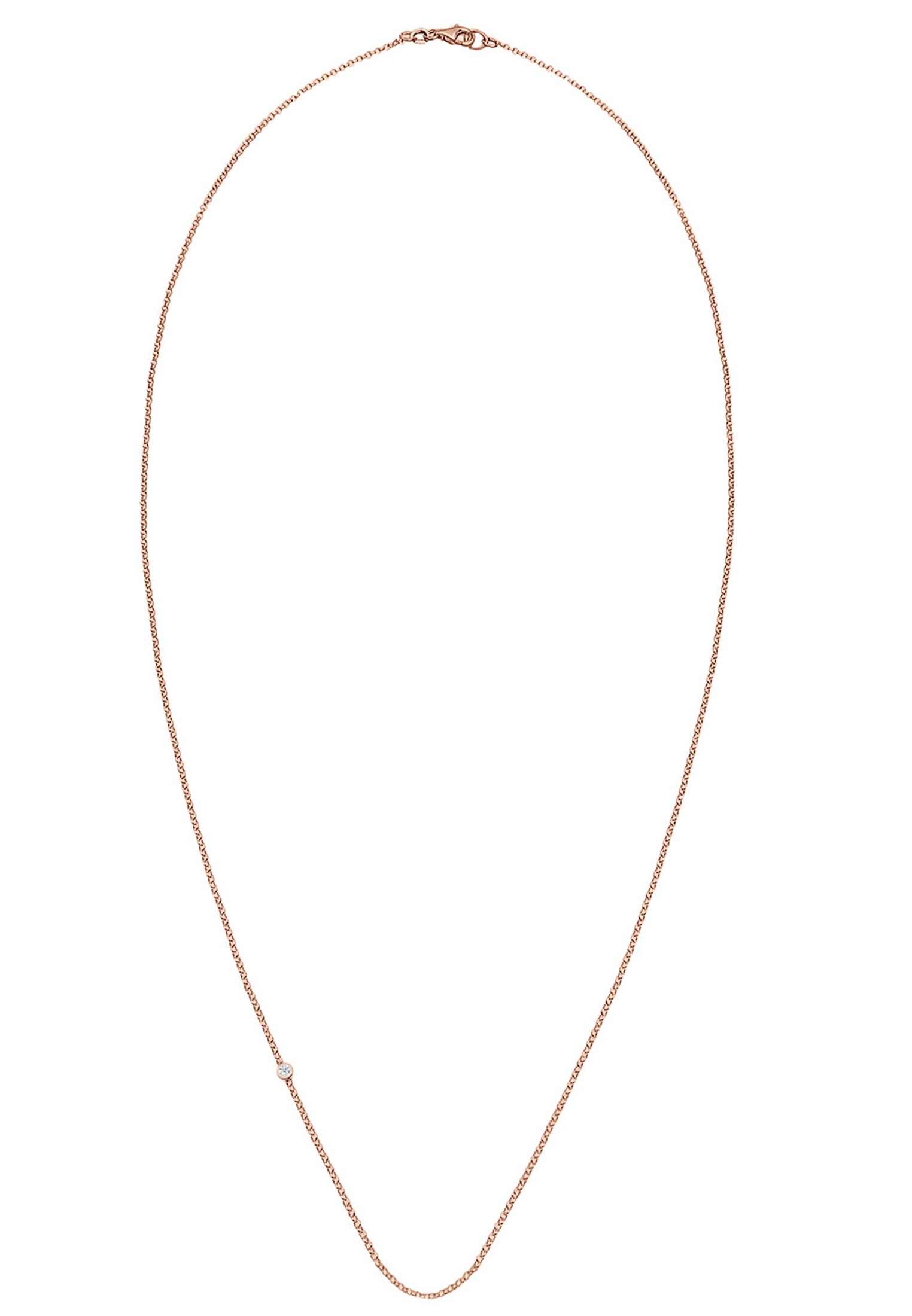 Elli DIAMONDS Collierkettchen »Basic Diamant 925 Sterling Silber«