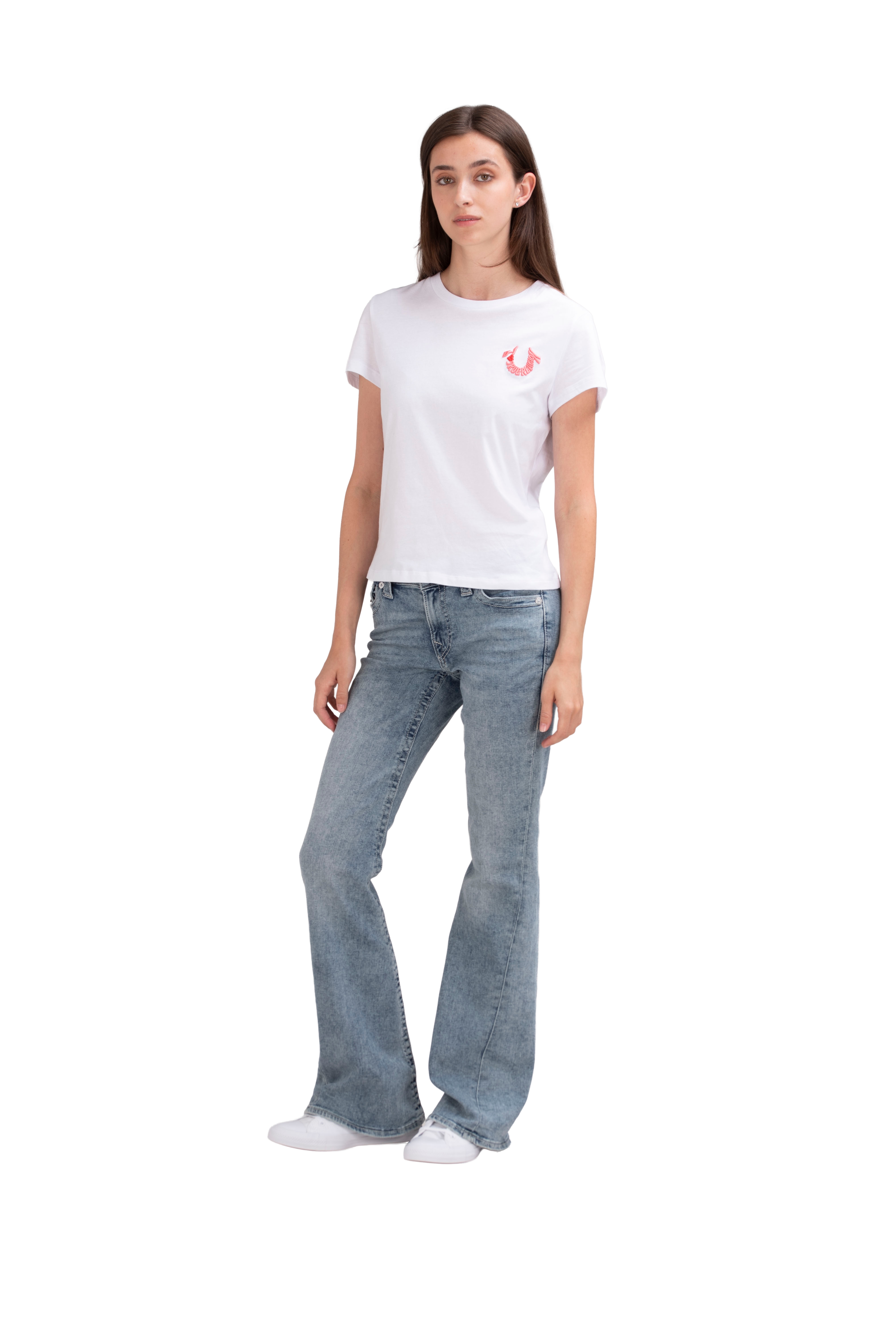 True Religion "JOEY MID RISE FLARE FLAP" Baumwollmischung, Flared fit