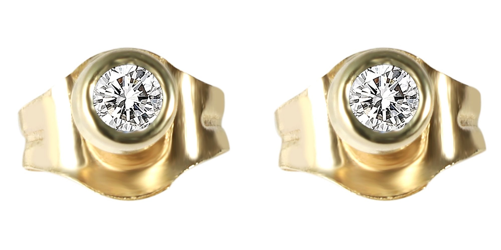 Adelia´s Paar Ohrhänger "Ohrringe – Ohrstecker aus 333 Gold mit Zirkonia" Geschenkidee: zeitlos und vielseitig