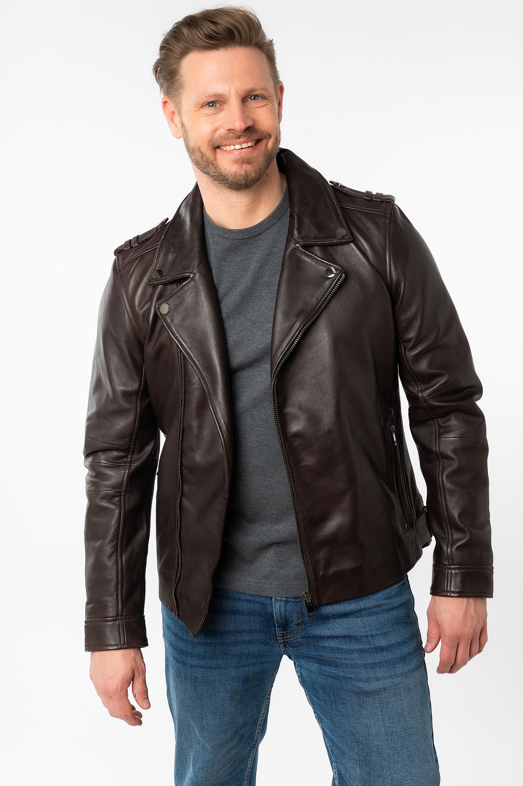 Mauritius Lederjacke "MMRibano SF", mit Reverskragen günstig online kaufen