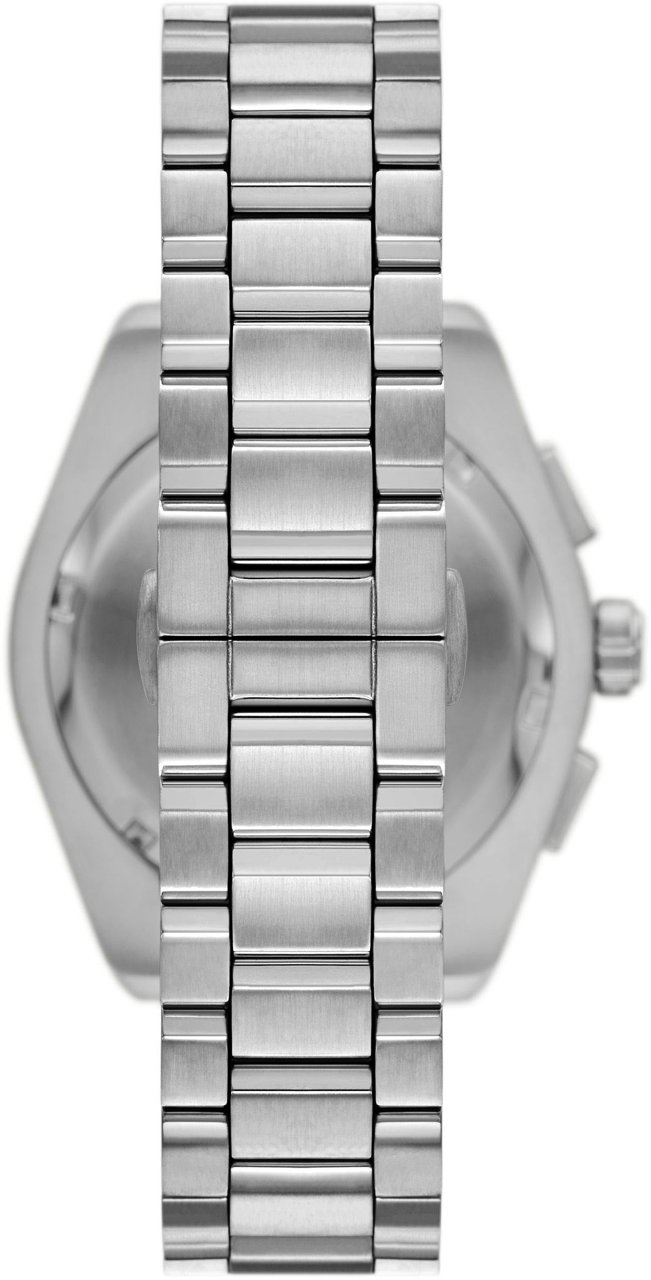 Emporio Armani Chronograph, Armbanduhr, Herrenuhr, Edelstahlarmband, analog, Tag, Stoppfunktion