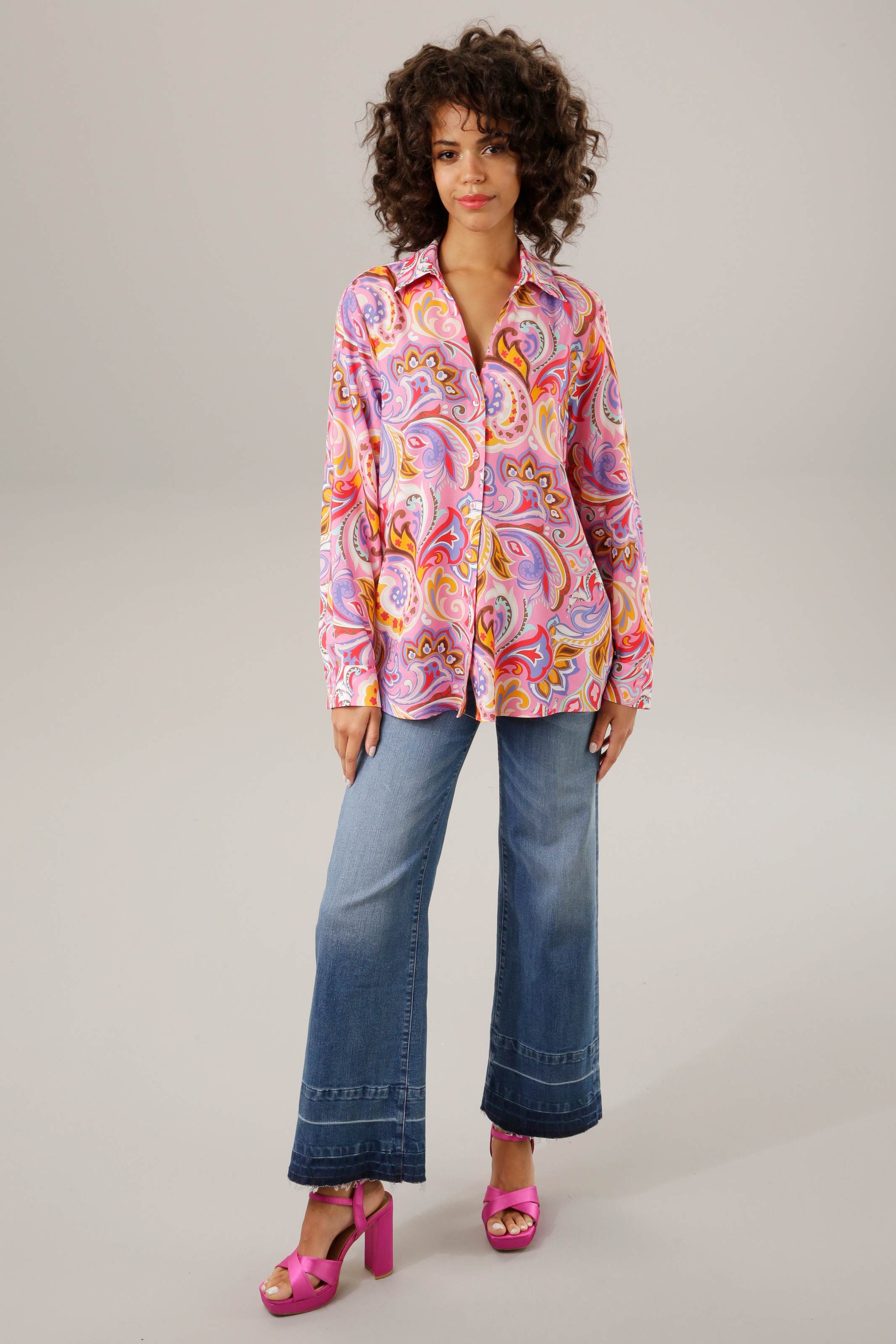 Unikat ein Teil kaufen CASUAL Paisley-Muster online NEUE graphische jedes - BAUR - Aniston KOLLEKTION Hemdbluse, |