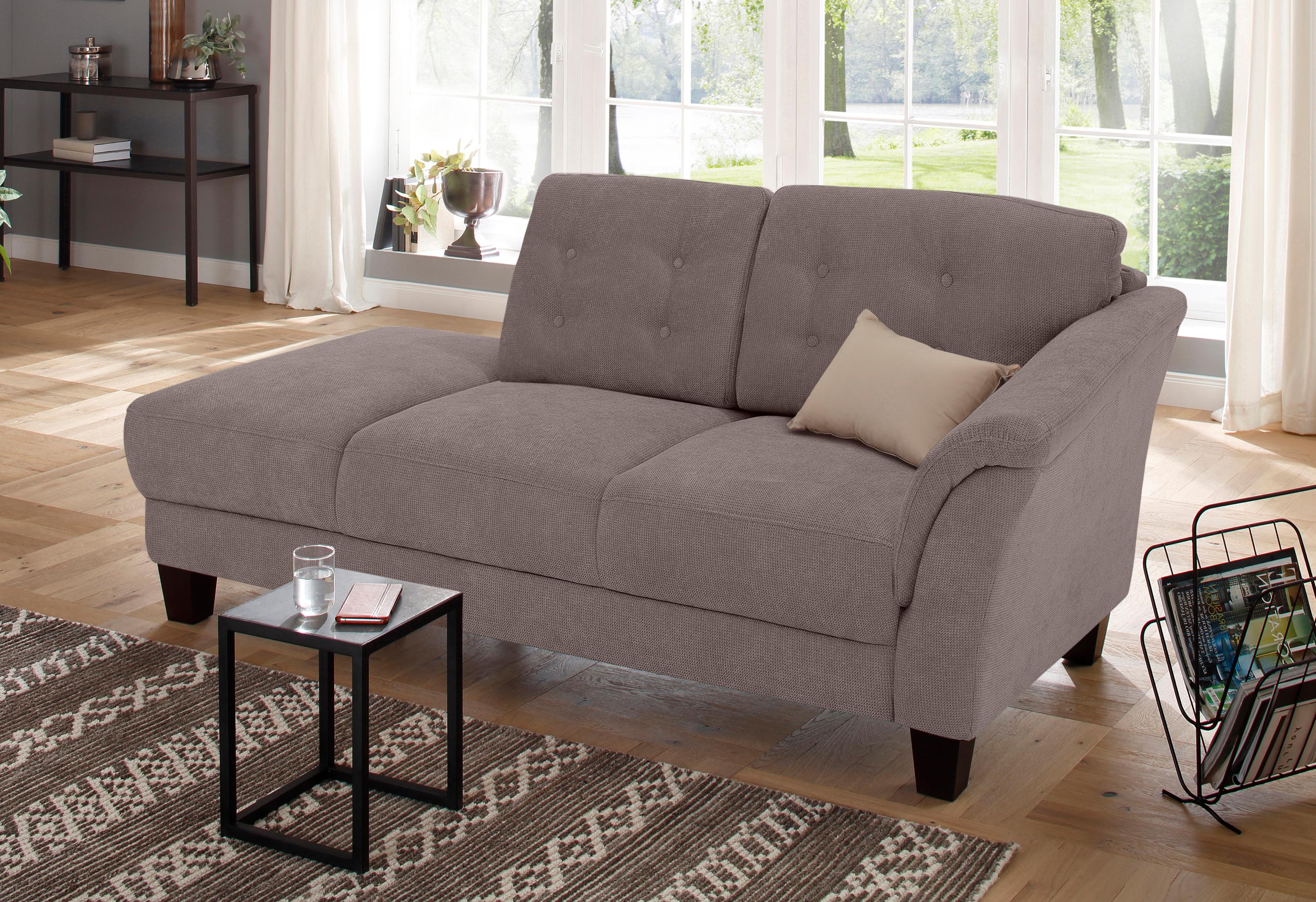 OTTO home Recamiere "Trondheim" freistehend, mit Federkern, Knopfheftung im Rücken, Füße Buche