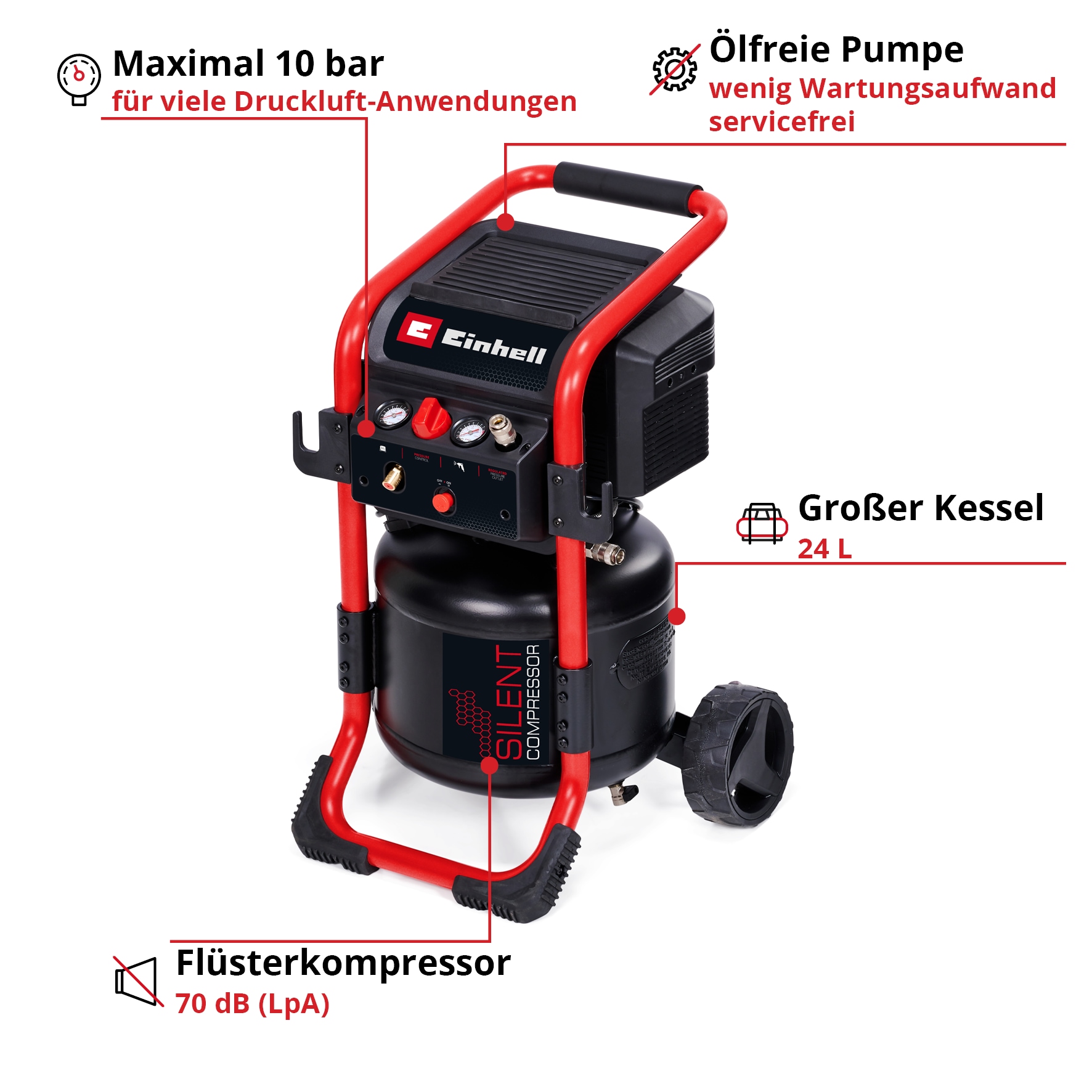 Einhell Kompressor »TE-AC 240/24 Silent«
