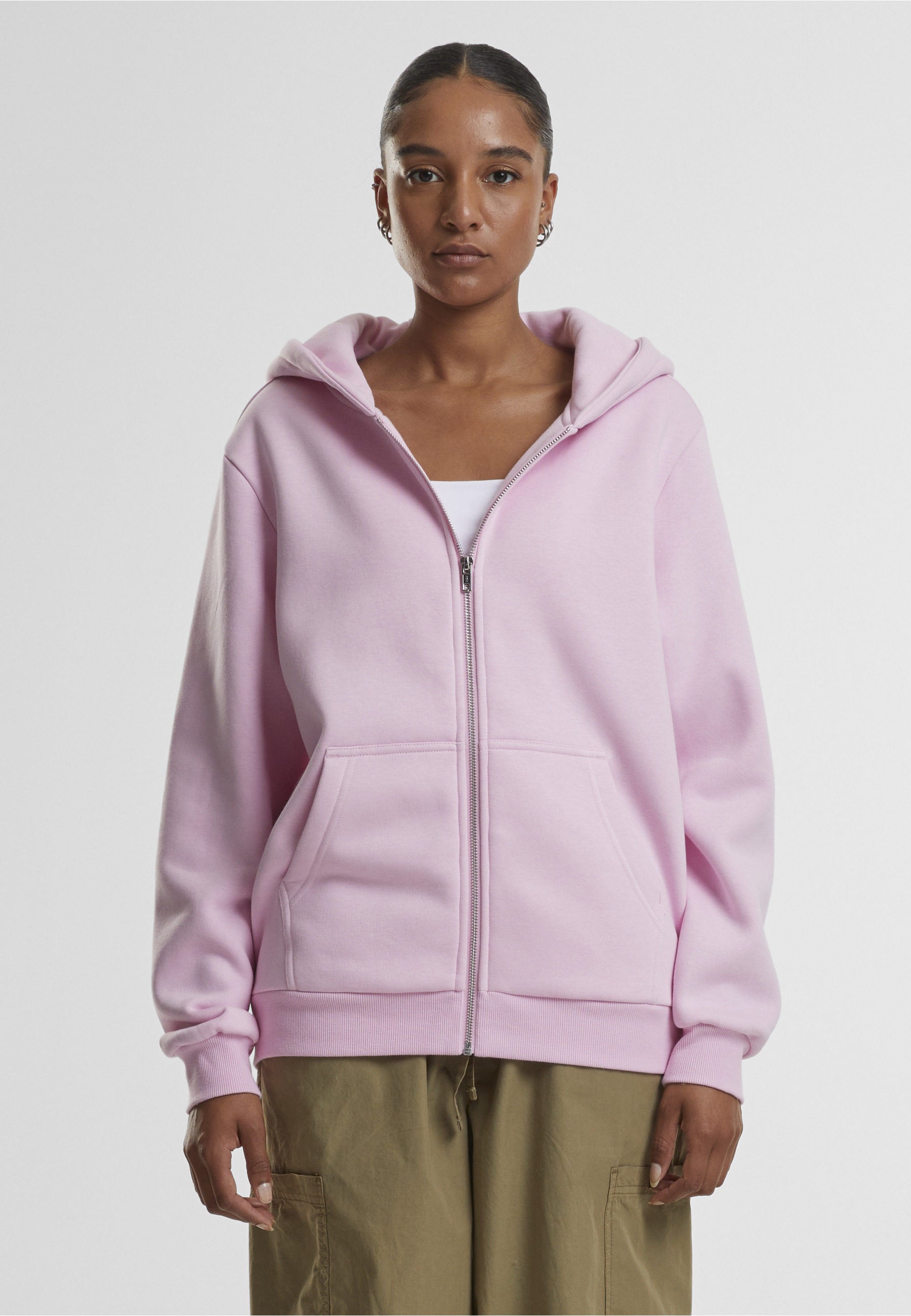 URBAN CLASSICS Sweatjacke »Urban Classics Ladies Fluffy Zip Cardigan«