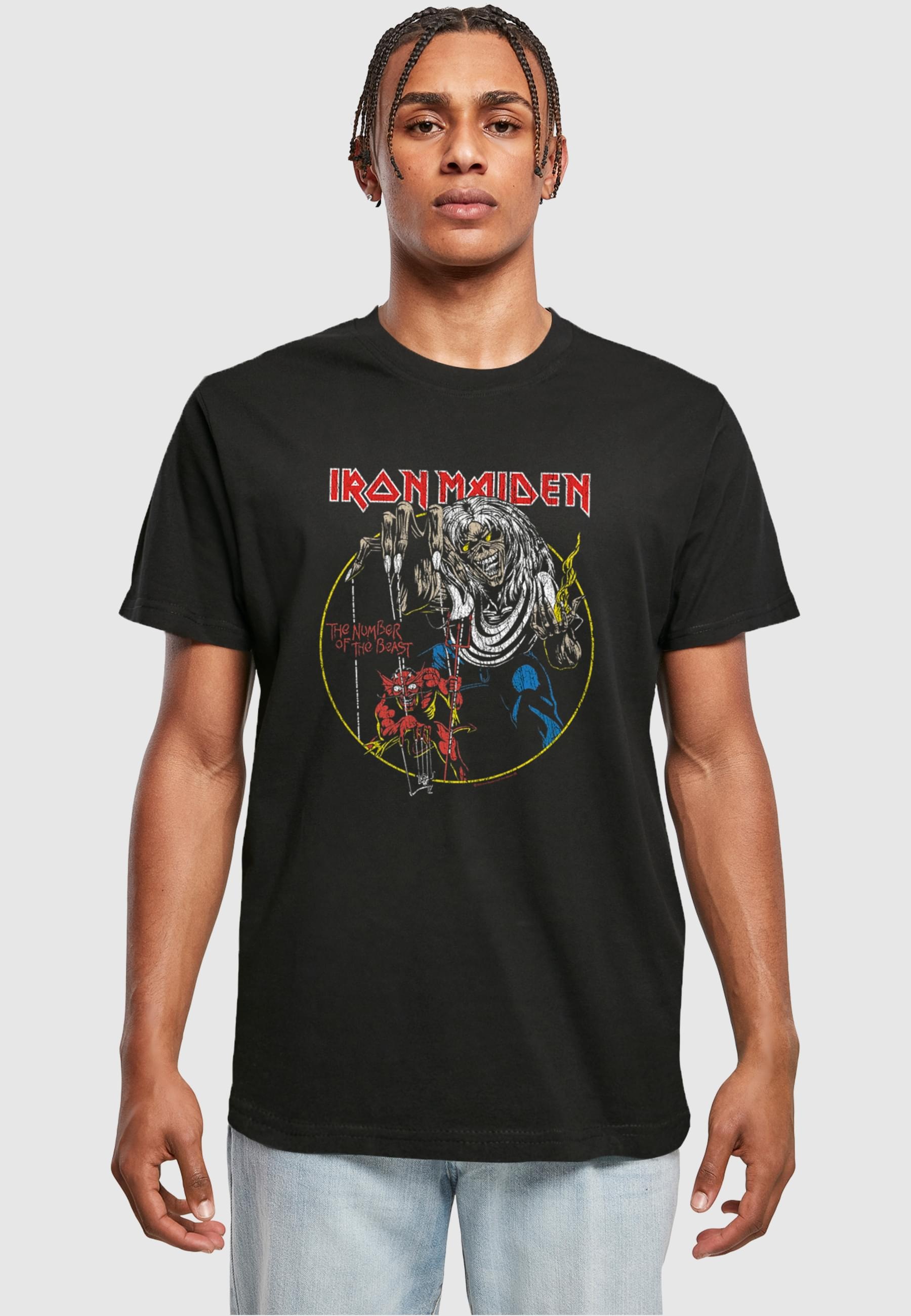 Merchcode T-Shirt »Merchcode Herren Iron Maiden - Colours Circle T-Shirt Round Neck«, (1 tlg.)
