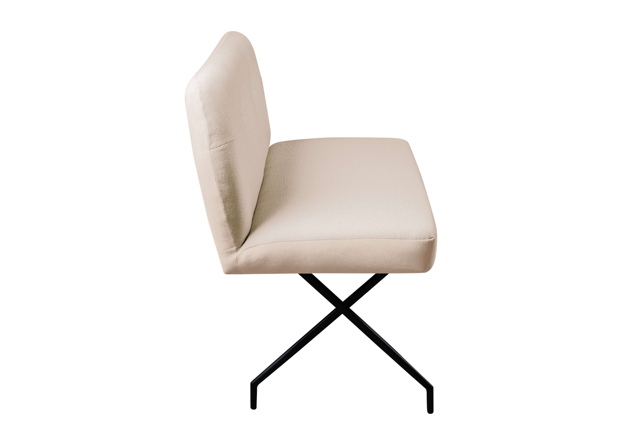 OTTO home Sitzbank »Bruna Esszimmerbank, Bank, Küchenbank, Polsterbank« Mattschwarzes Metallgestell, 2-Stoff-Design, Wellenfederung im Sitz