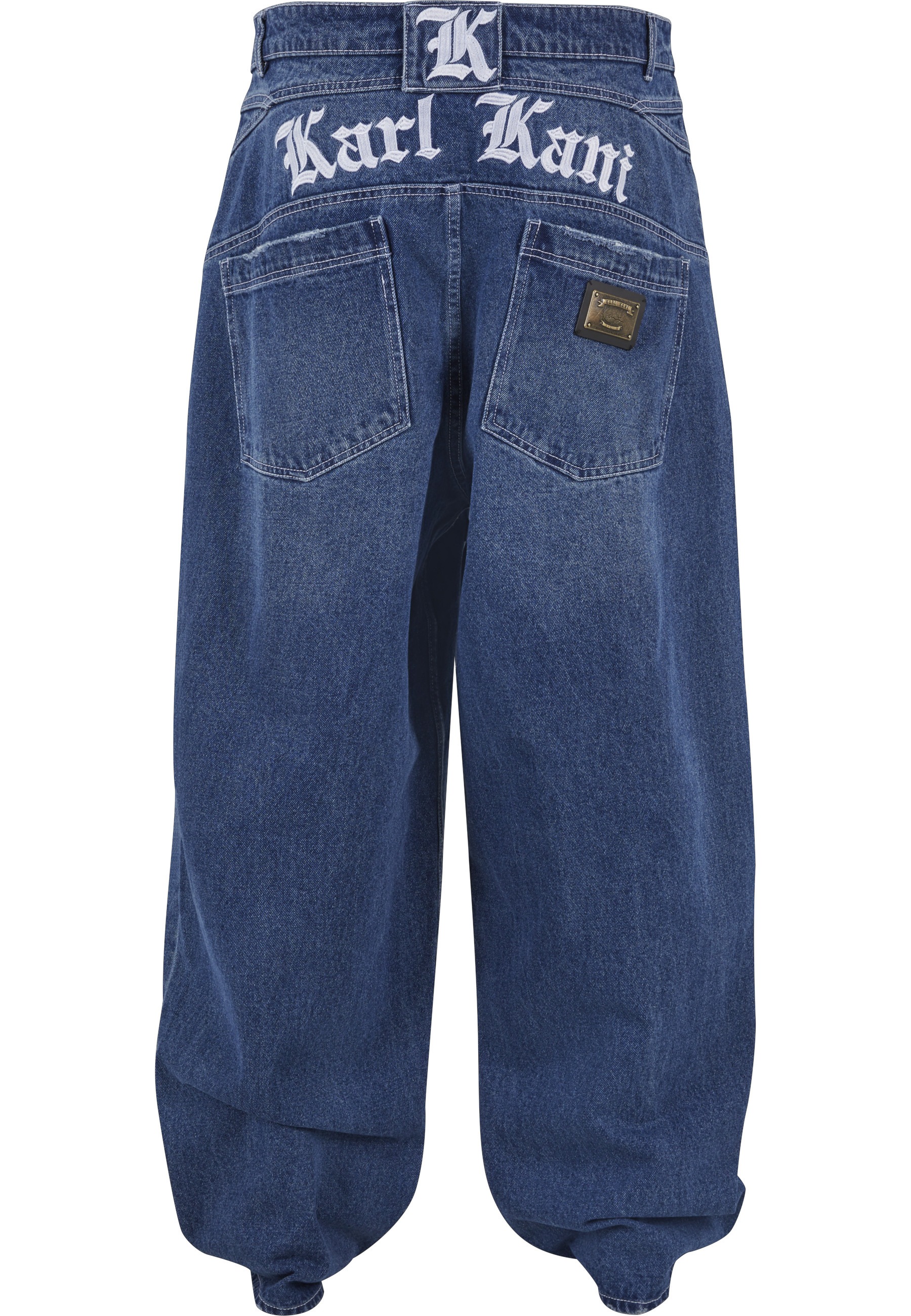 Karl Kani Bequeme Jeans »Karl Kani Herren Karl Kani Metal Plate Baggy Five Pocket Denim«