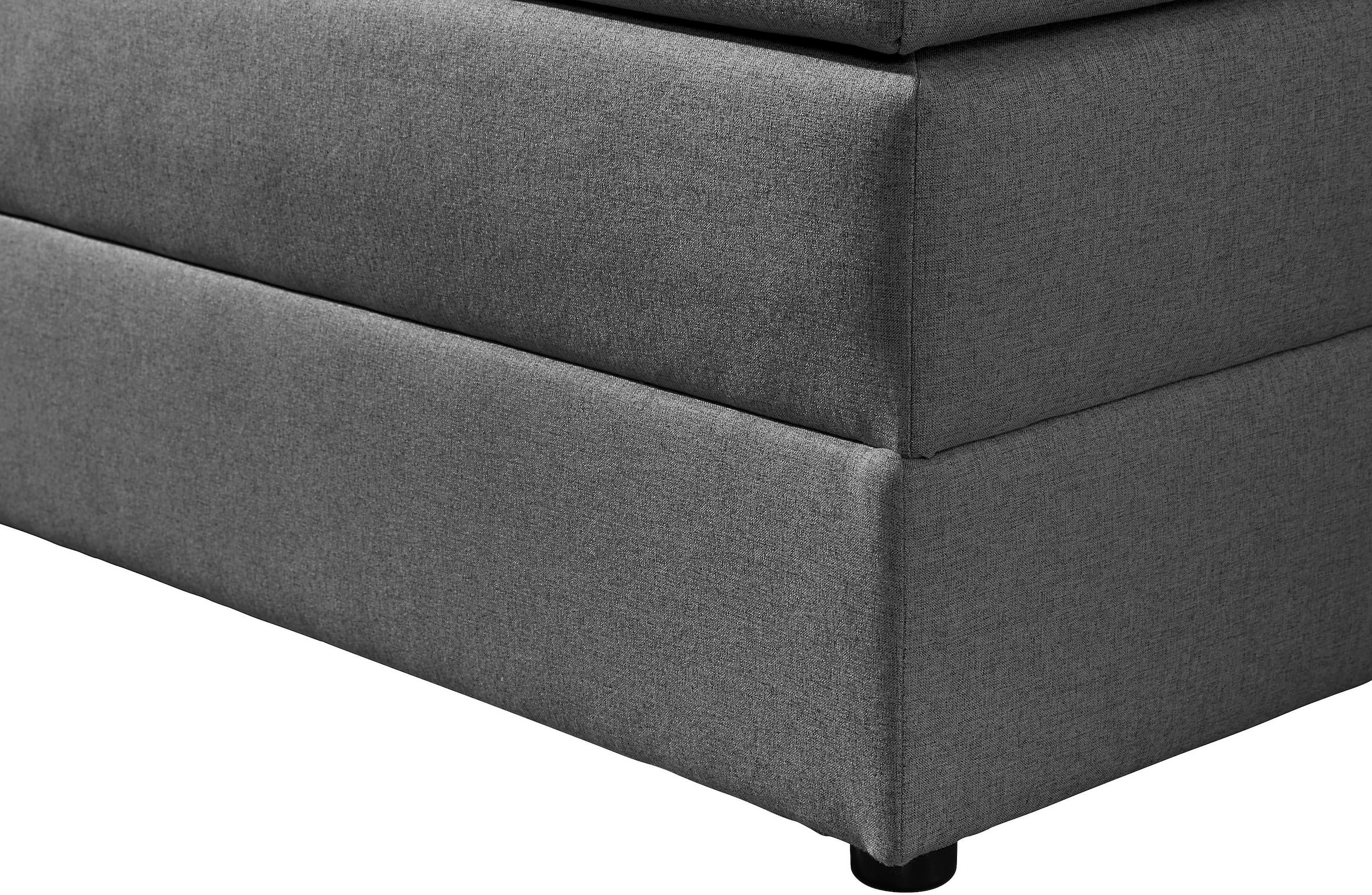 Places of Style Boxspringbett »Ethan«, inkl. Topper und geräumigen Bettkasten erhältlich in H2, H3 und H4