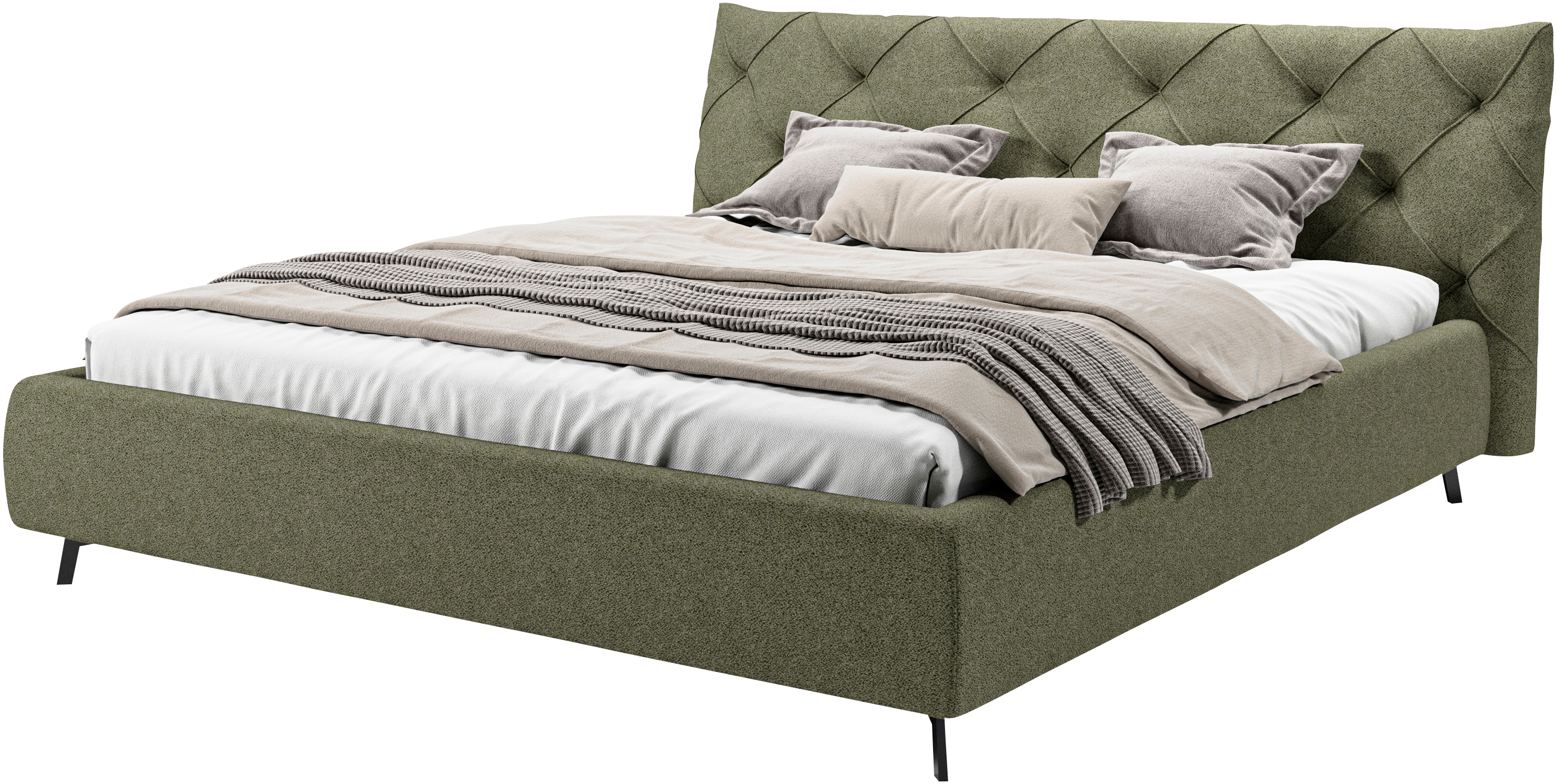Home affaire "Elloree, in 4 Breiten bis 200cm, auch in Leder" Kopfteilhöhe 105 cm, belastbar bis 280 kg, auch in Überlänge 220cm