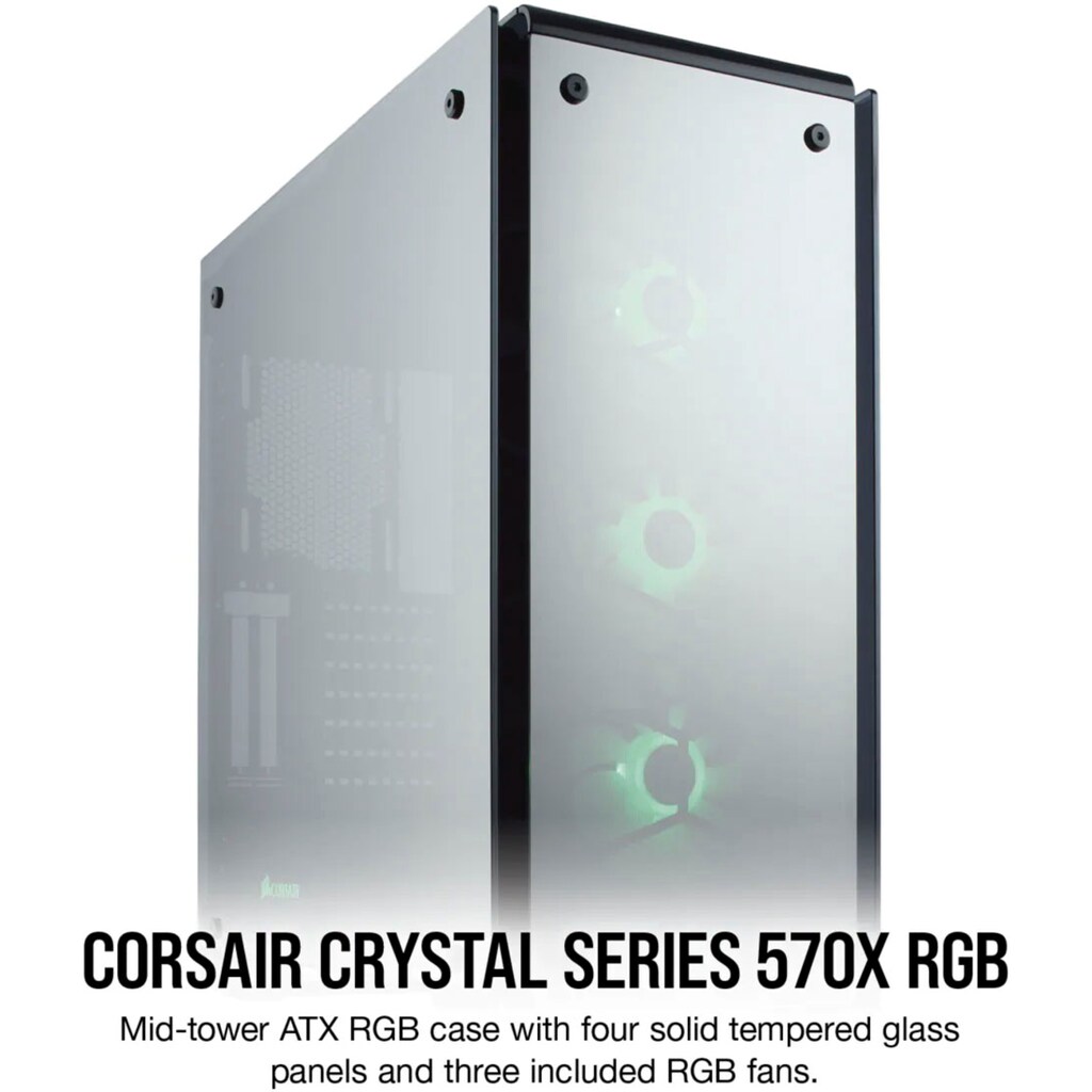 Corsair Gaming-Gehäuse »570X RGB Mirror Black«