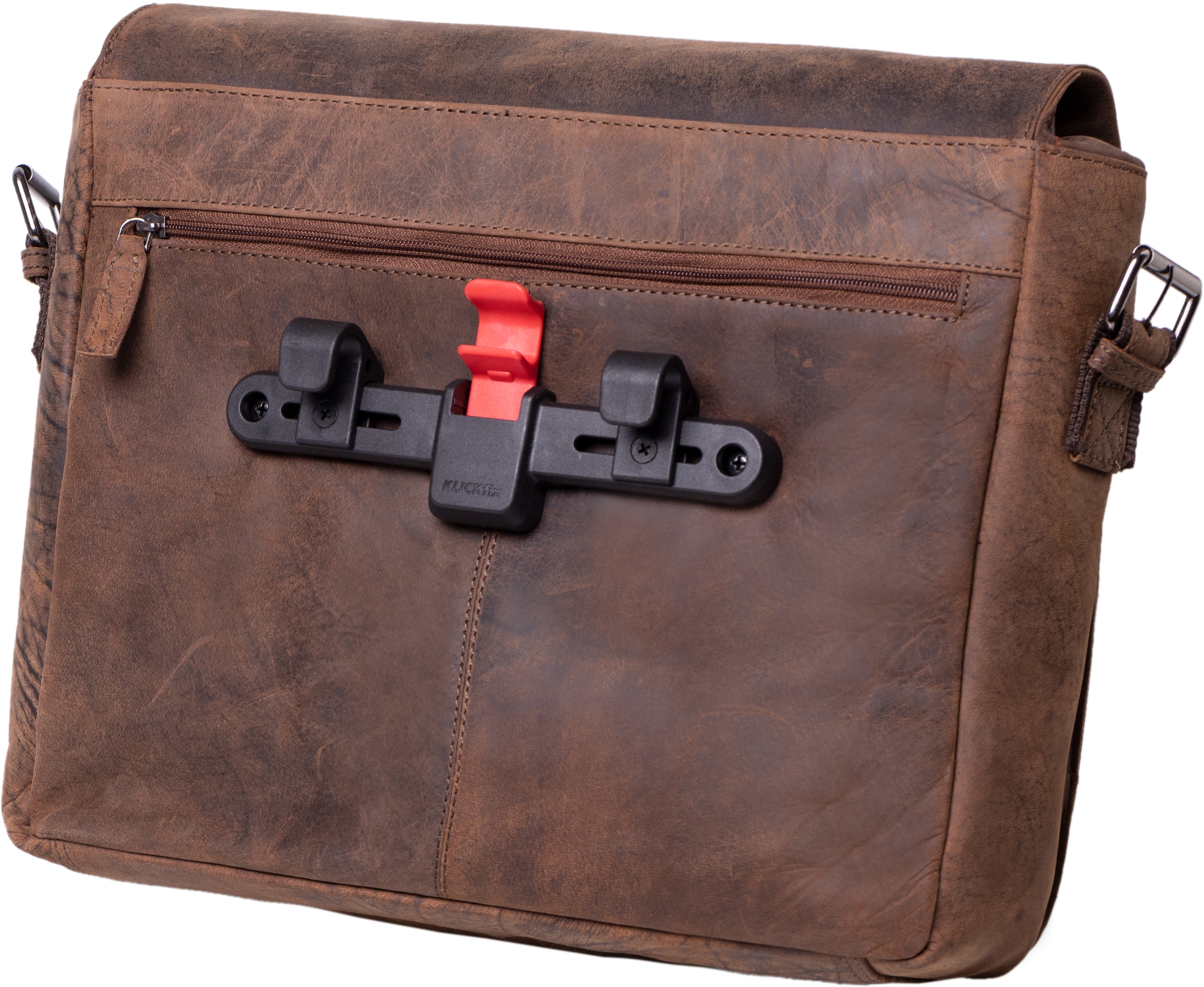 fixbag Schultertasche »braun«, mit Kompaktschiene zur Gepäckträgerbefestigung mit dem KLICKfix System